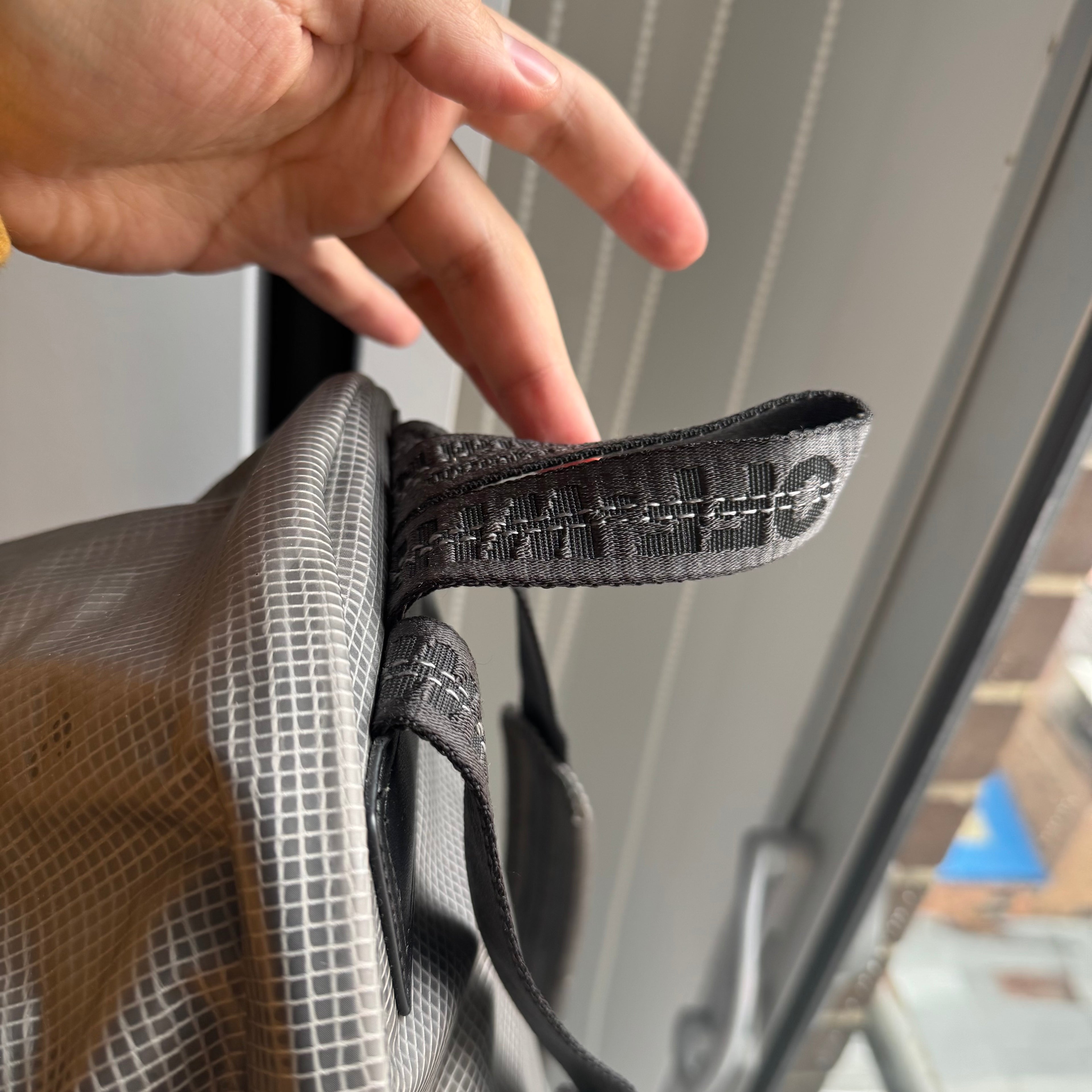 2020 Off-White Arrow PVC Backpack Black/White