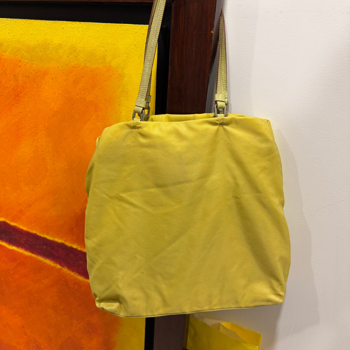 2000s Prada Giallo Yellow Nylon Bag