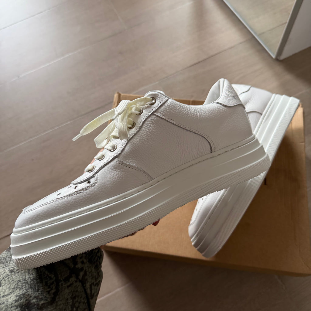Cesare Paciotti Square Sneakers Triple White