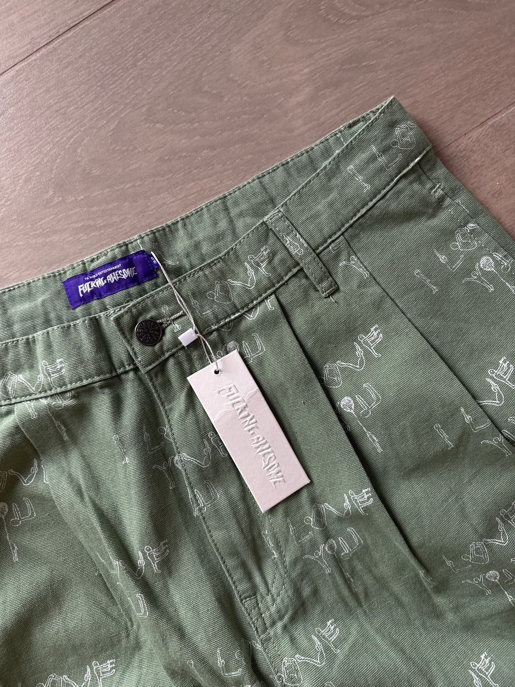 Fucking Awesome I Love You Pleated Baggy Pant