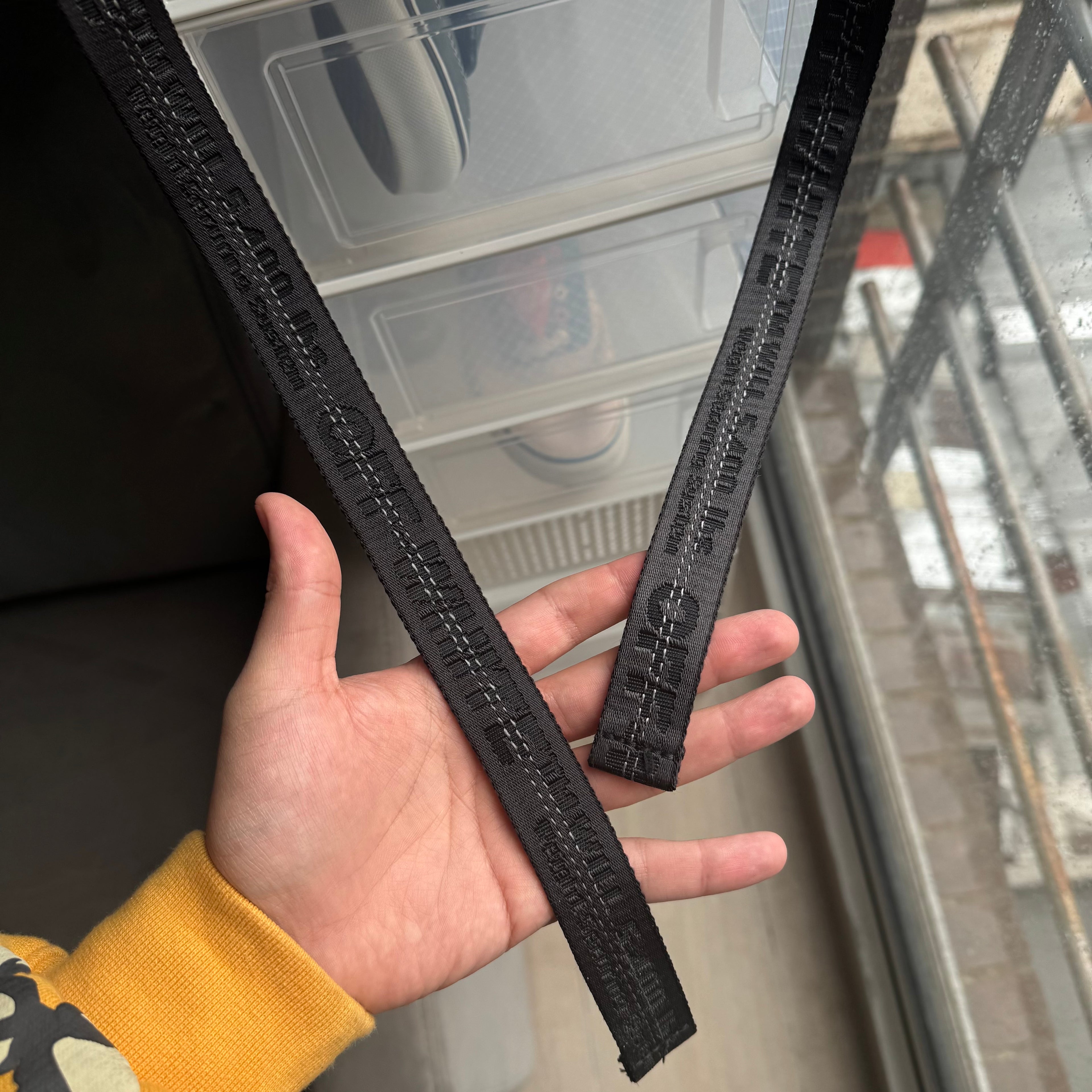 2020 Off-White Arrow PVC Backpack Black/White