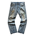 Evisu Sashiko Patch Denim Vintage Blue Jeans