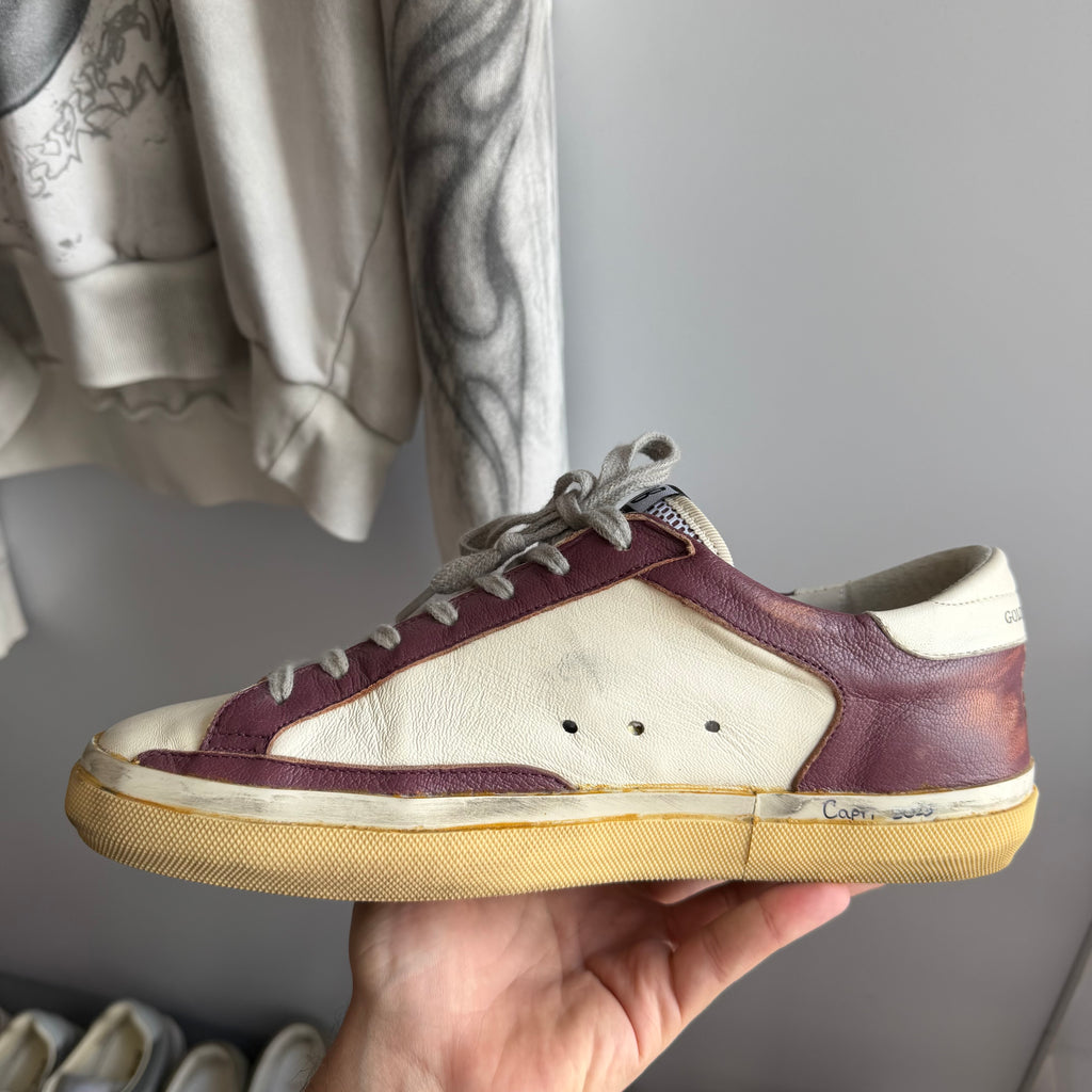 Golden Goose Super-Star Burgundy/Platinum
