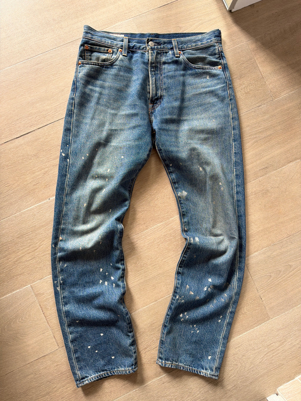 Levis Premium 1961 551 Z Straight Fit Jeans Paint Splatter (30w)