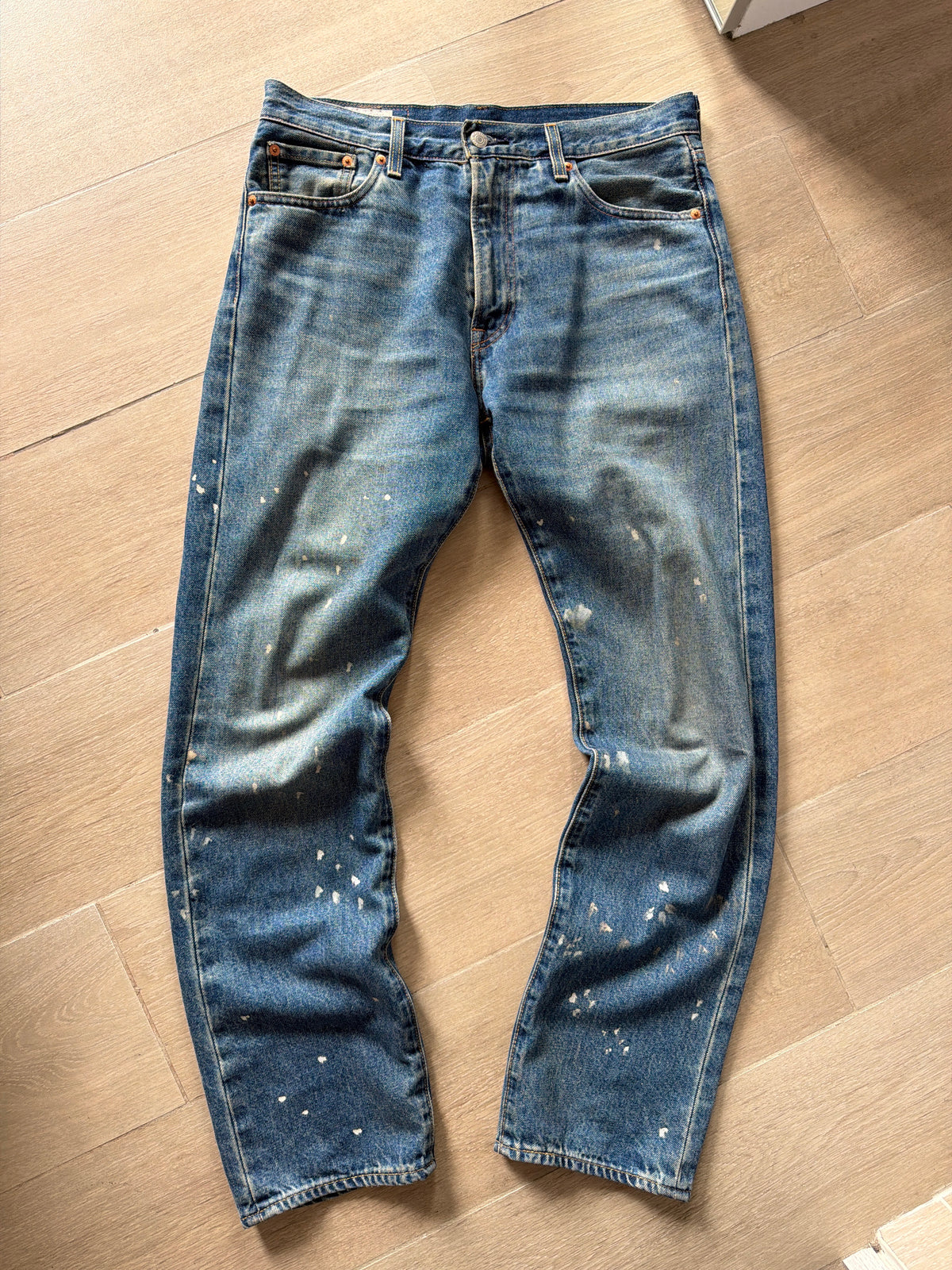 Levis Premium 1961 551 Z Straight Fit Jeans Paint Splatter (30w)