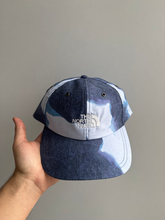 Supreme x The North Face Bleached Denim Print 6-Panel Hat Indigo