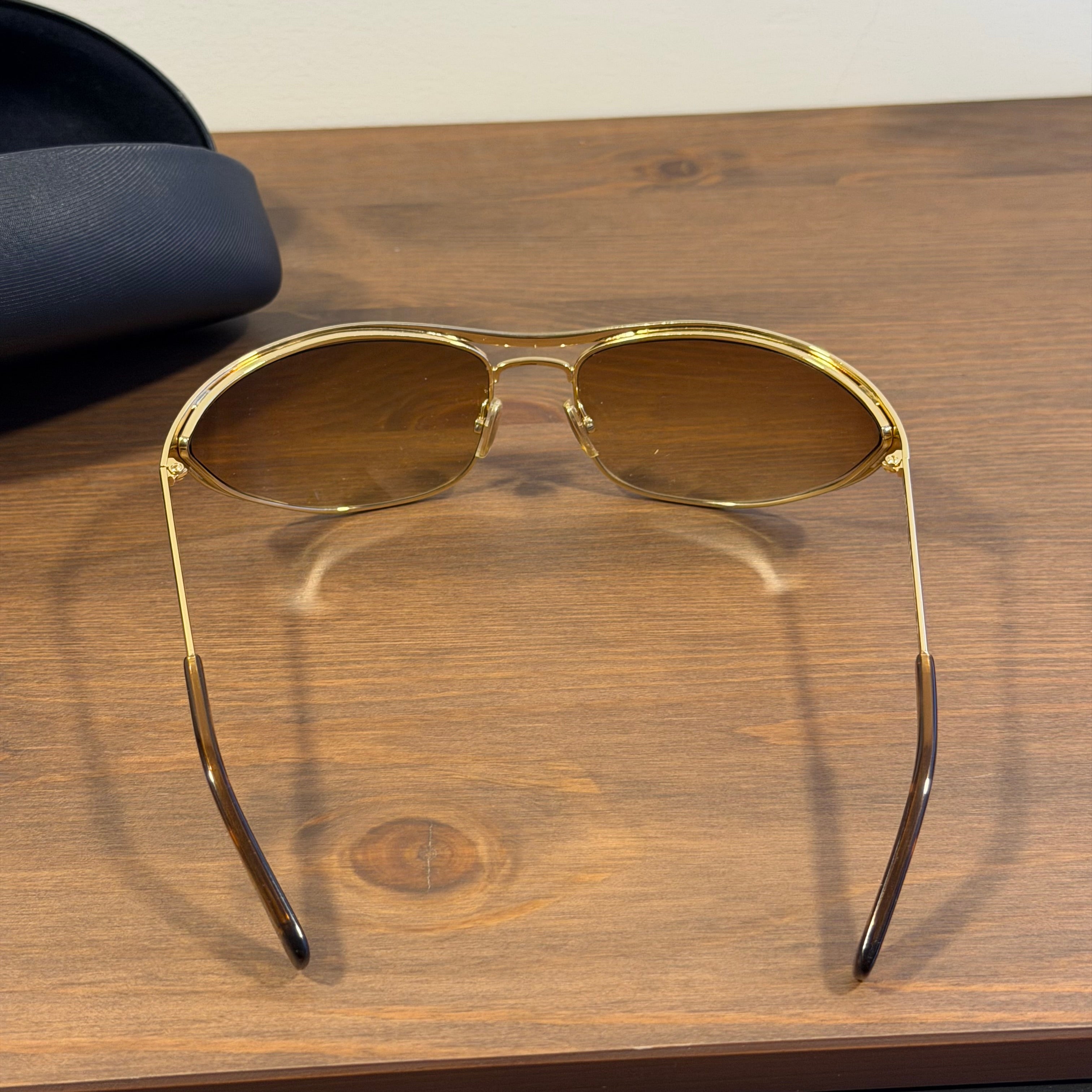 LANVIN Frame Shield Sunglasses “Gold”