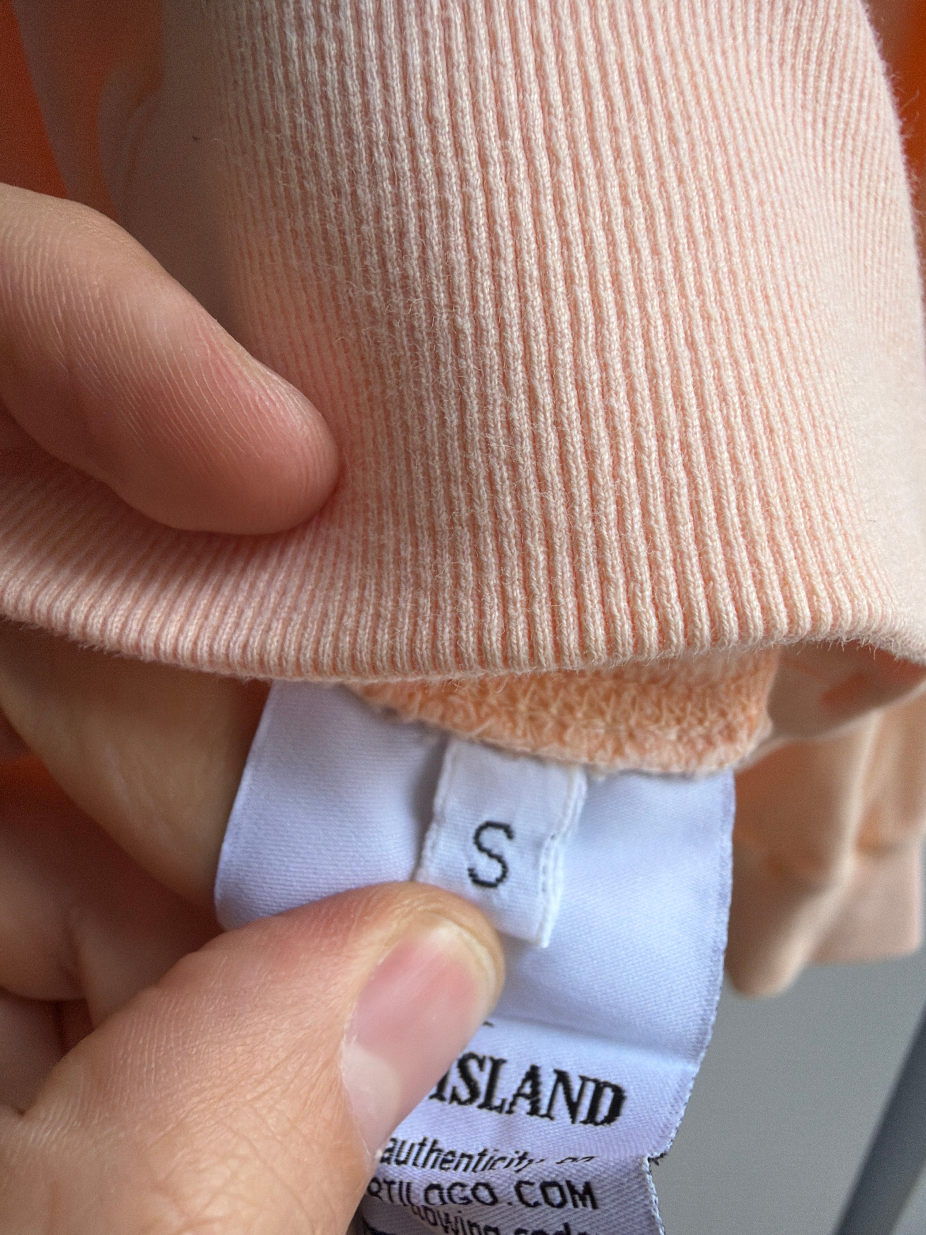 Stone Island Logo Patch Crewneck Salmon