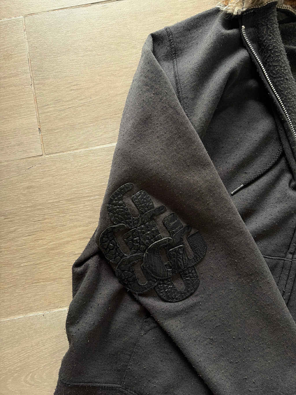 Gallery Dept. ATK “Art That Kills” Faux Fur Lined Zip Up Hoodie (S/M)