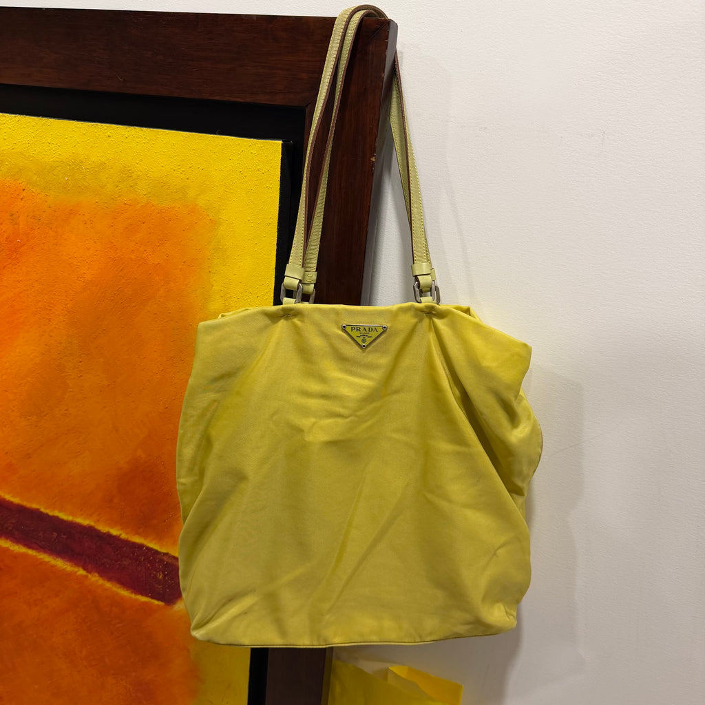 2000s Prada Giallo Yellow Nylon Bag