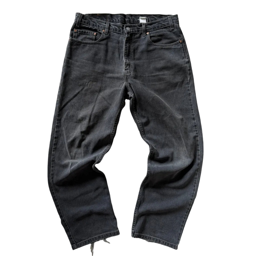 1990s Vintage Levis 550 Black Faded Jeans