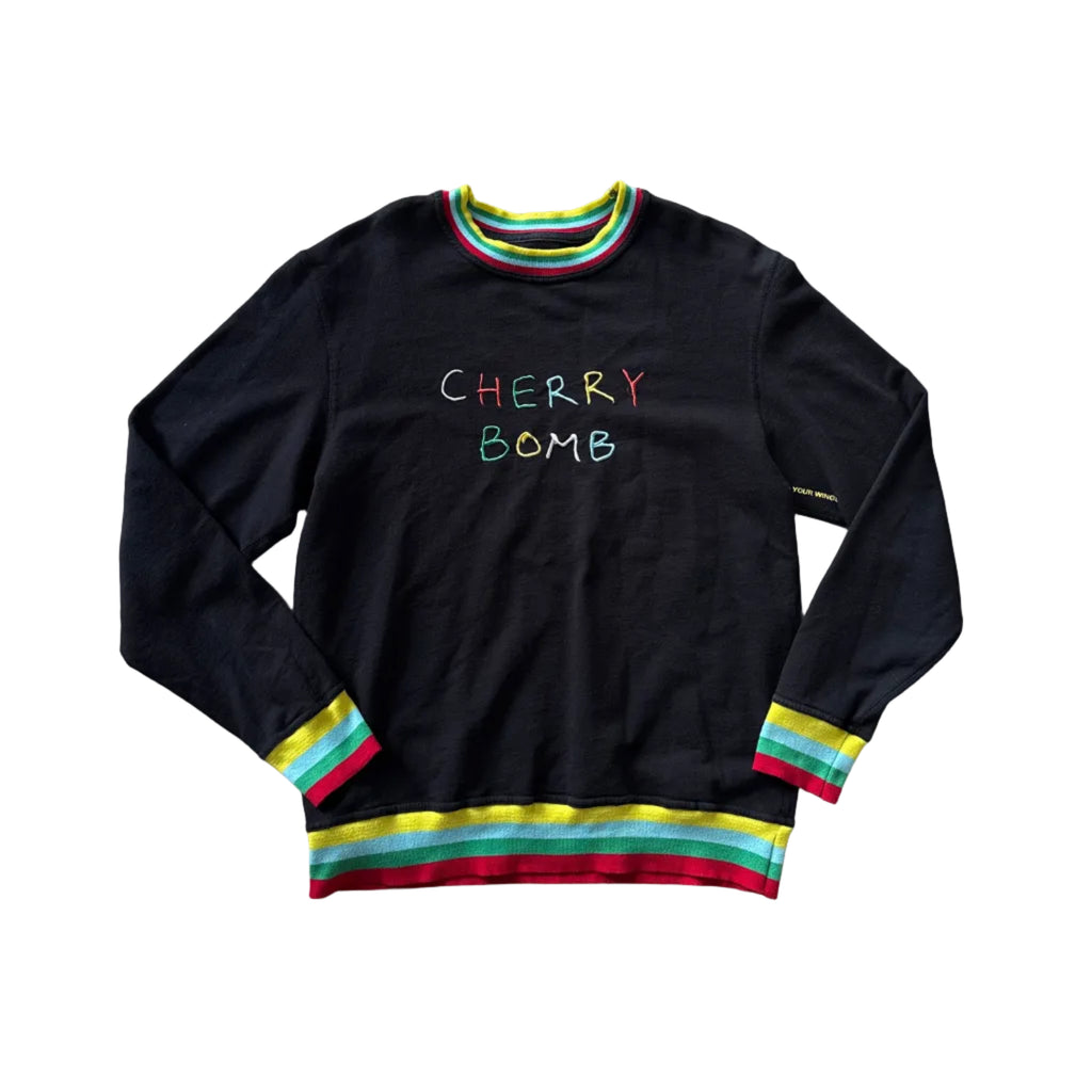 2015 Tyler, The Creator Golf Wang Cherry Bomb Crewneck Sweatshirt Black