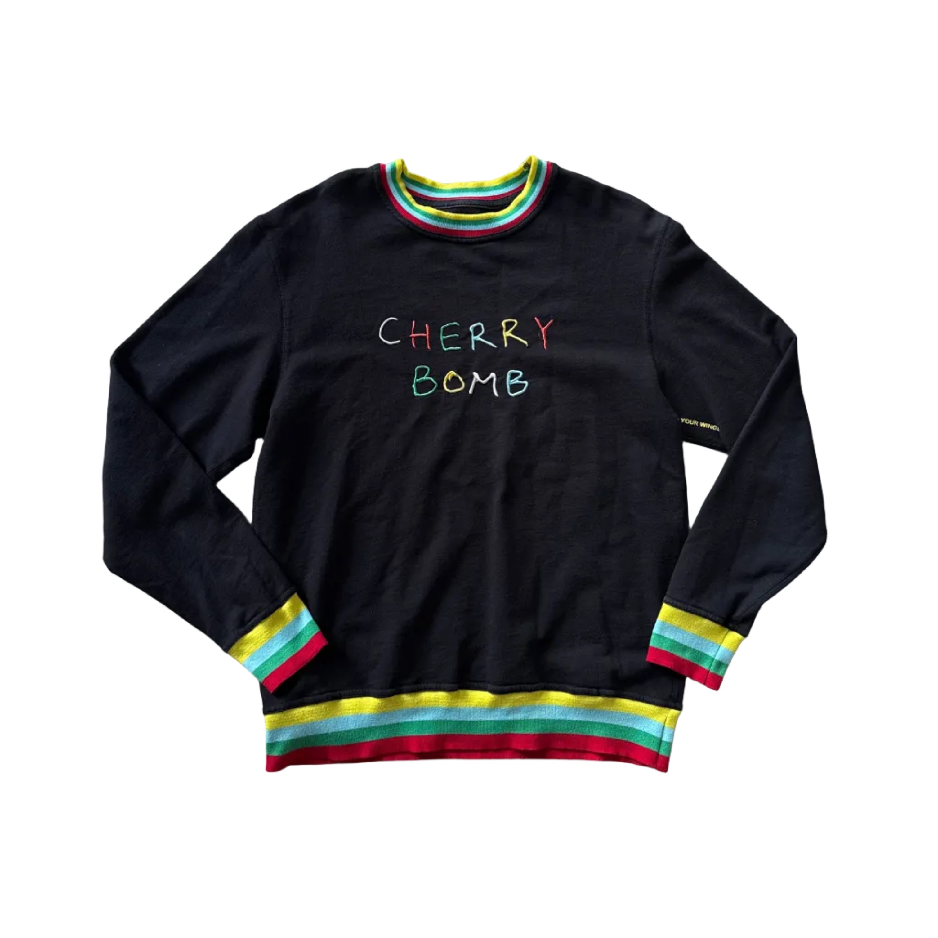 2015 Tyler, The Creator Golf Wang Cherry Bomb Crewneck Sweatshirt Black