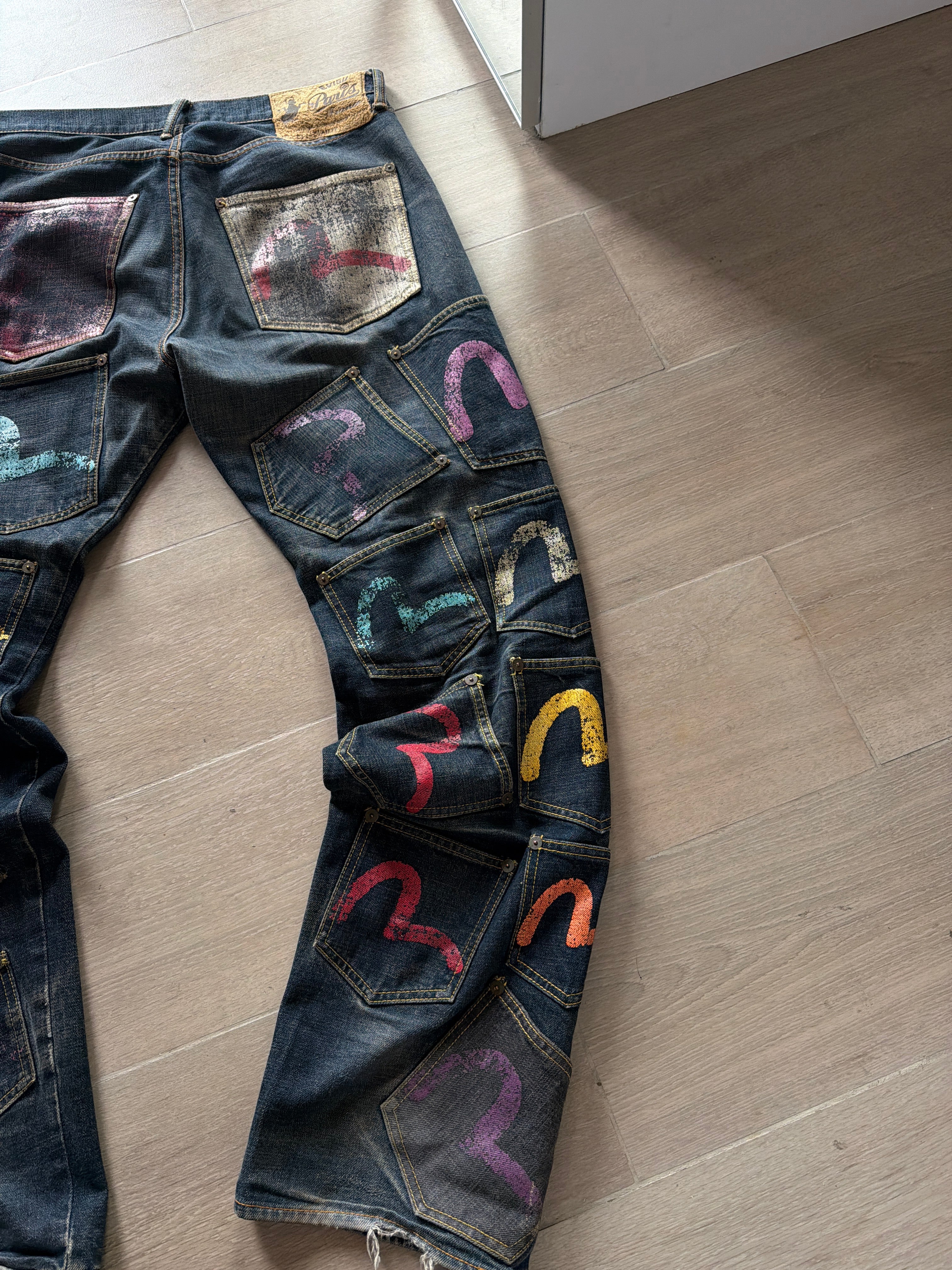 Evisu Paris Exclusive Multipacket Indigo Jeans