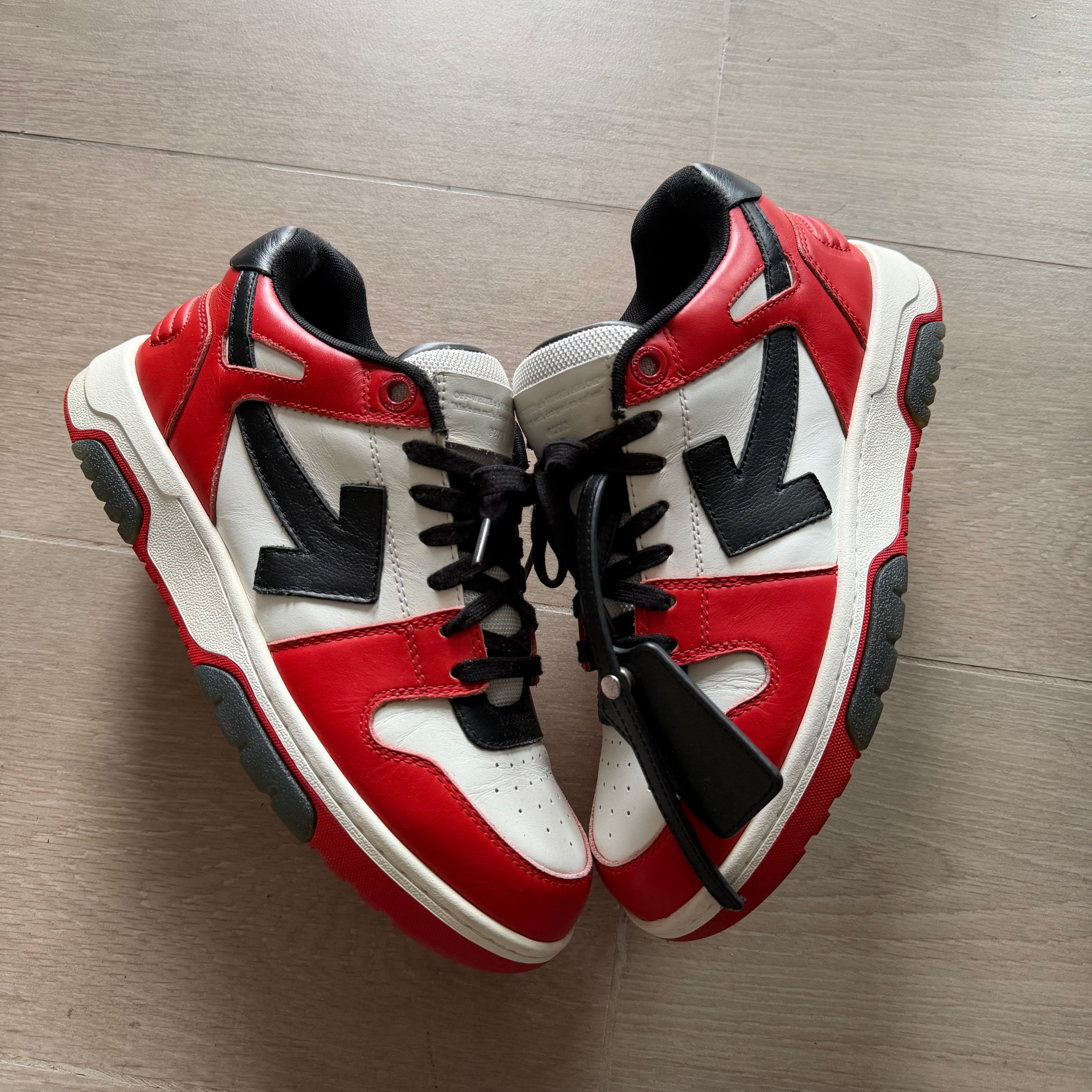 Off-White Out Of Office OOO Low Top Sneakers Red/Black