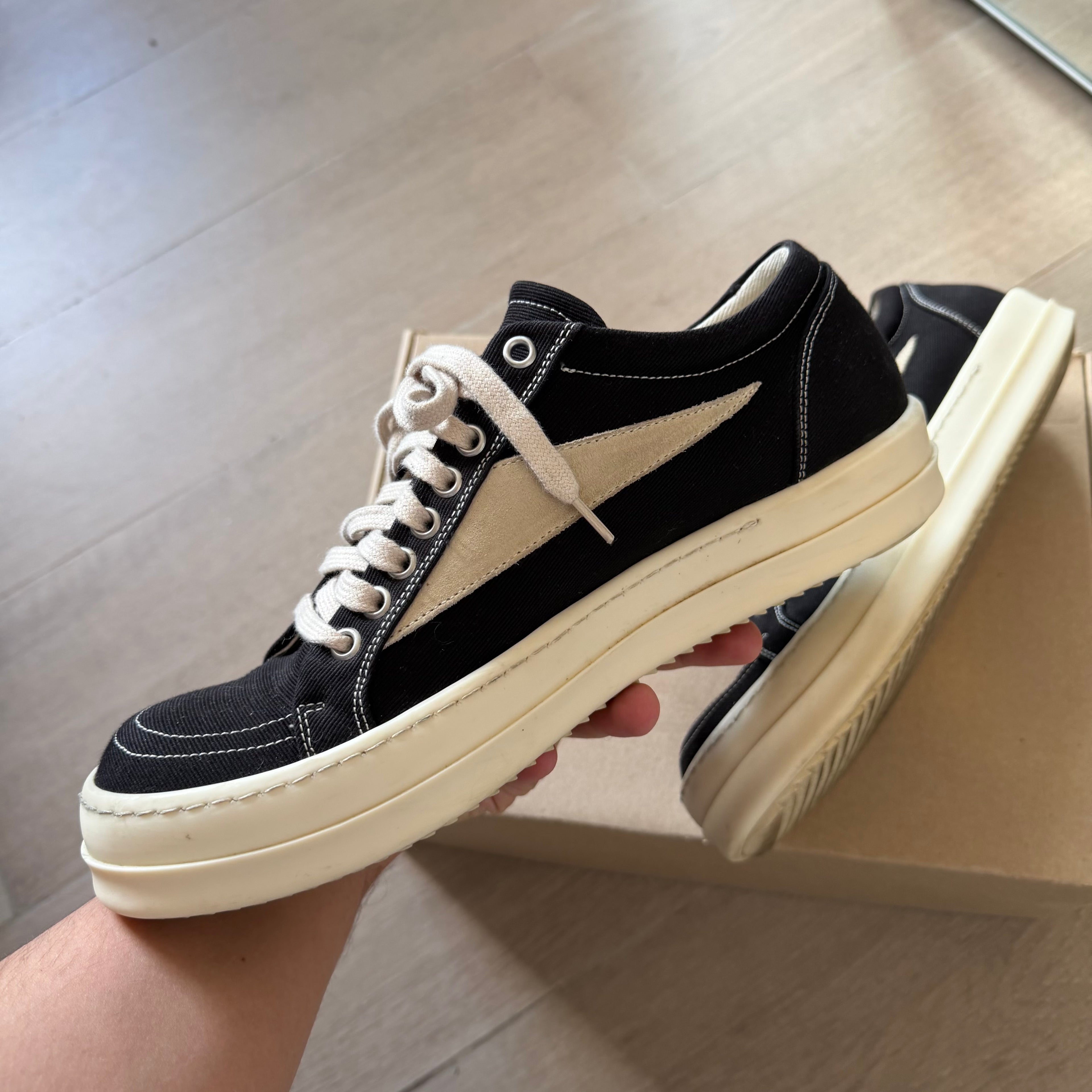 Rick Owens DRKSHDW Lido Vintage Low Sneaker Milk (Rick Vans)