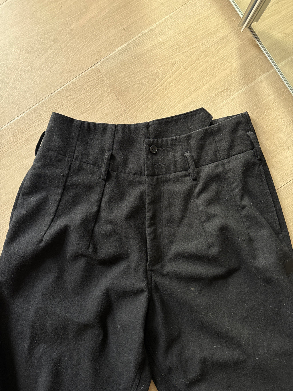 Y-3 Yohji Yamamoto Dress Wool Pants Black