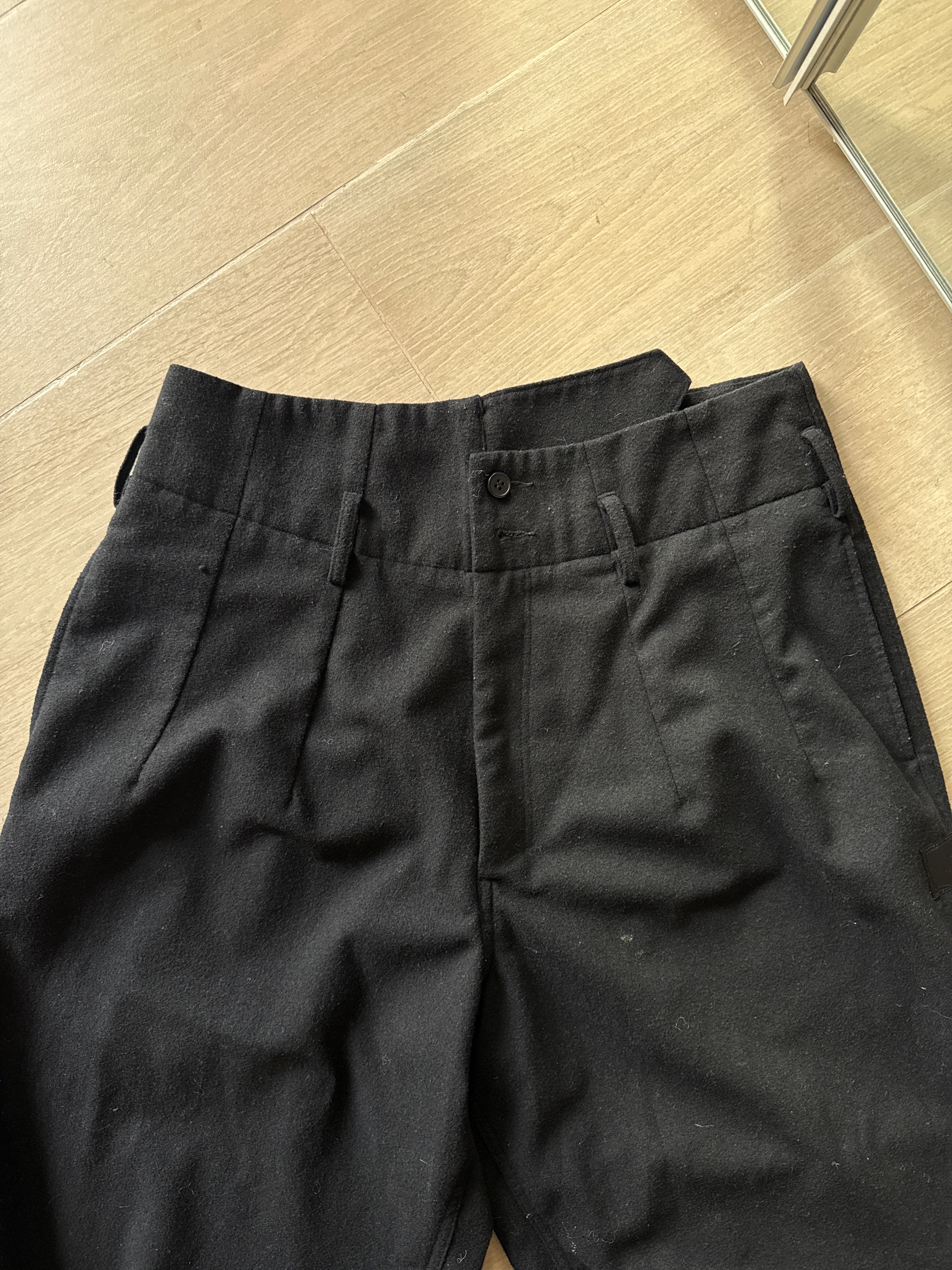 Y-3 Yohji Yamamoto Dress Wool Pants Black