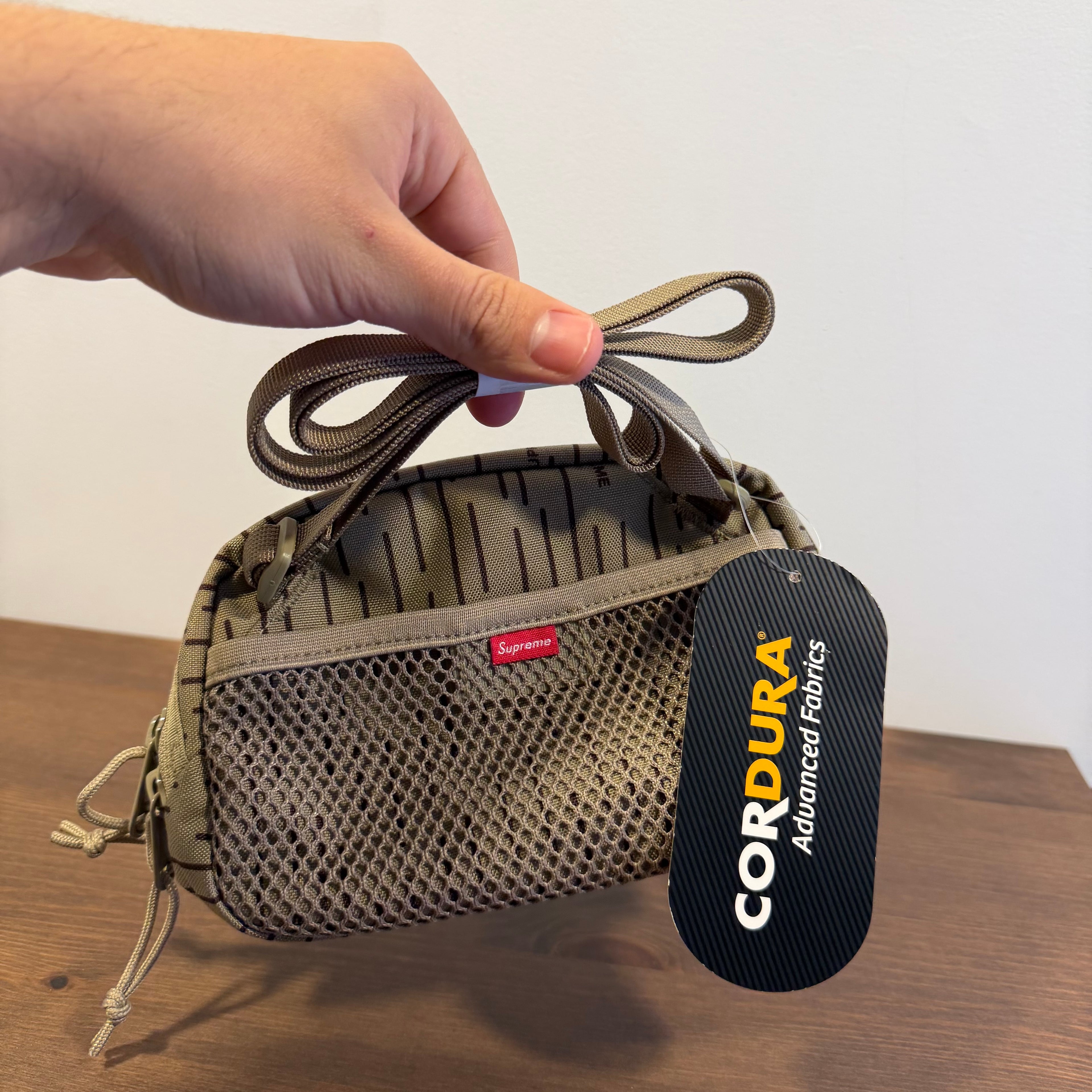 Supreme Mini Side Bag “Tan Raindrop”