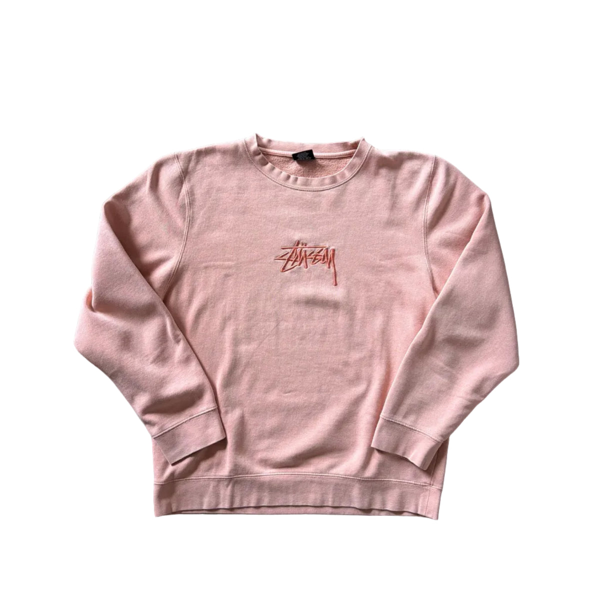 Stüssy New Stock Embroidered Crewneck Pink (L)