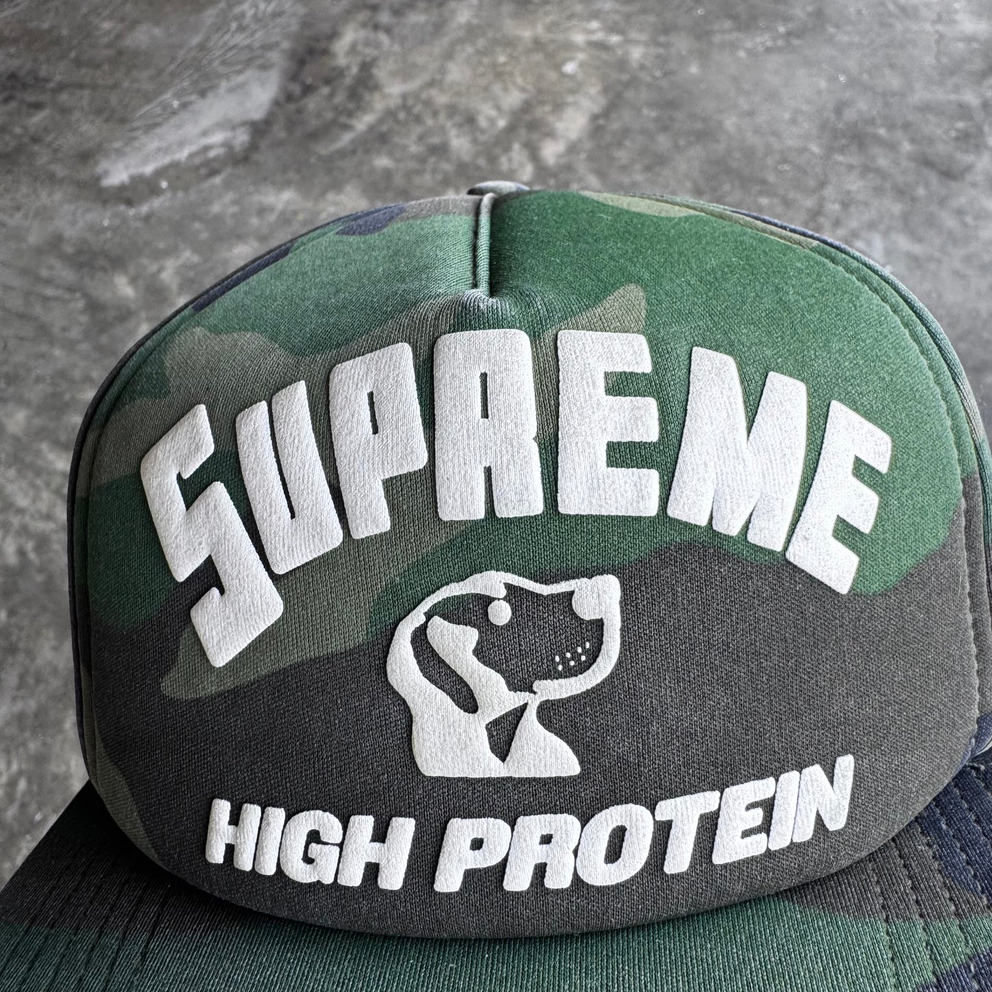 Supreme High Protein Woodland Camo 5-Panel Hat