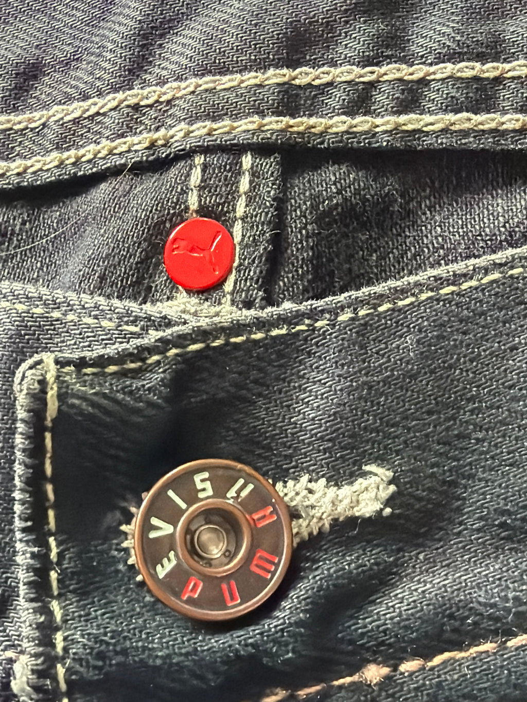 Evisu x Puma Waxed Bootcut Denim “Black”