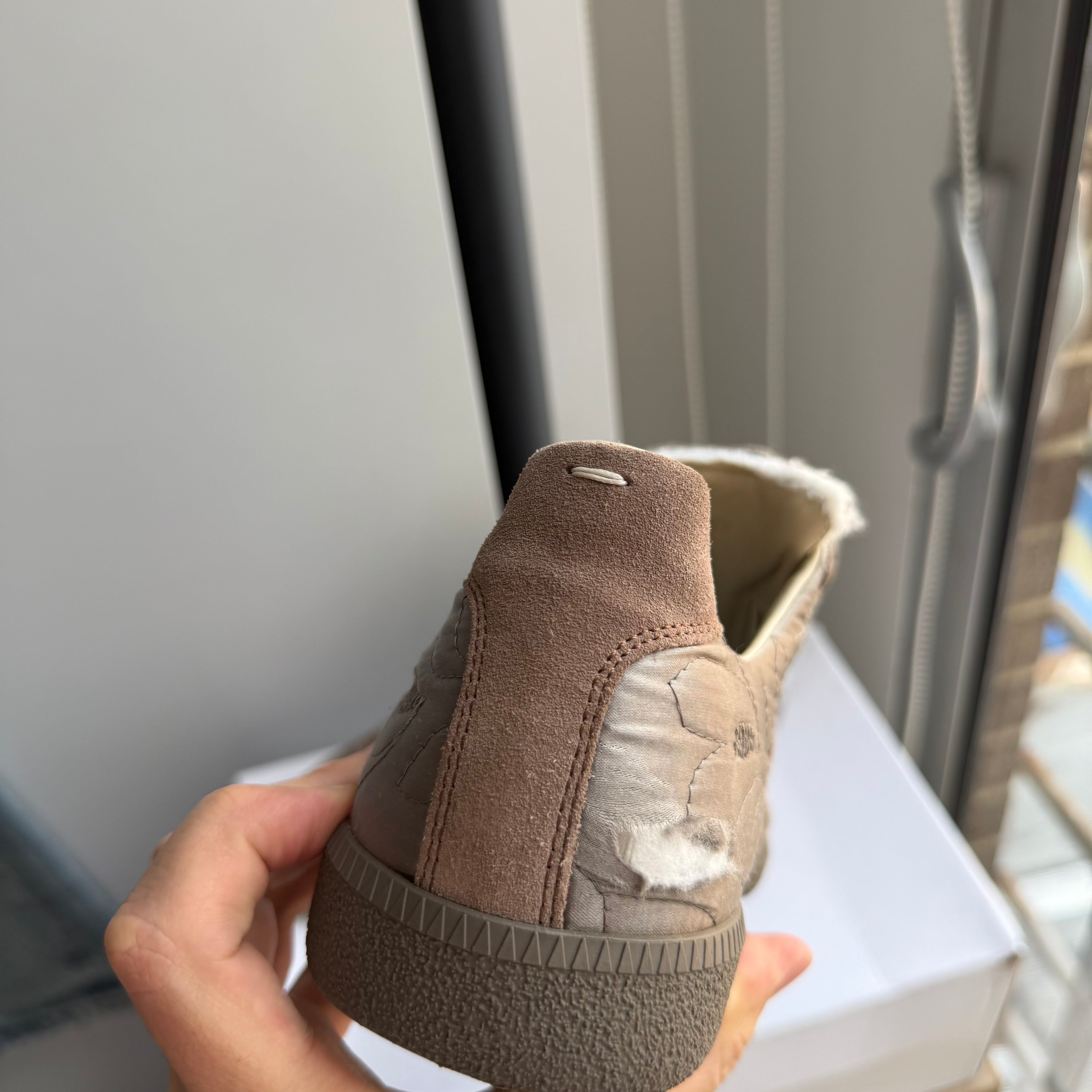 Maison Margiela Embroidered Replica GAT Sneakers Taupe