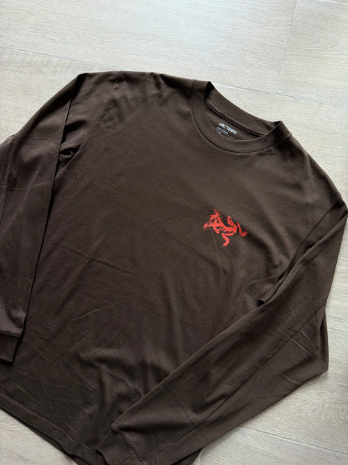 Arc'teryx Kragg SL Cotton Bird Tile Long Sleeve T Shirt Brown (M)