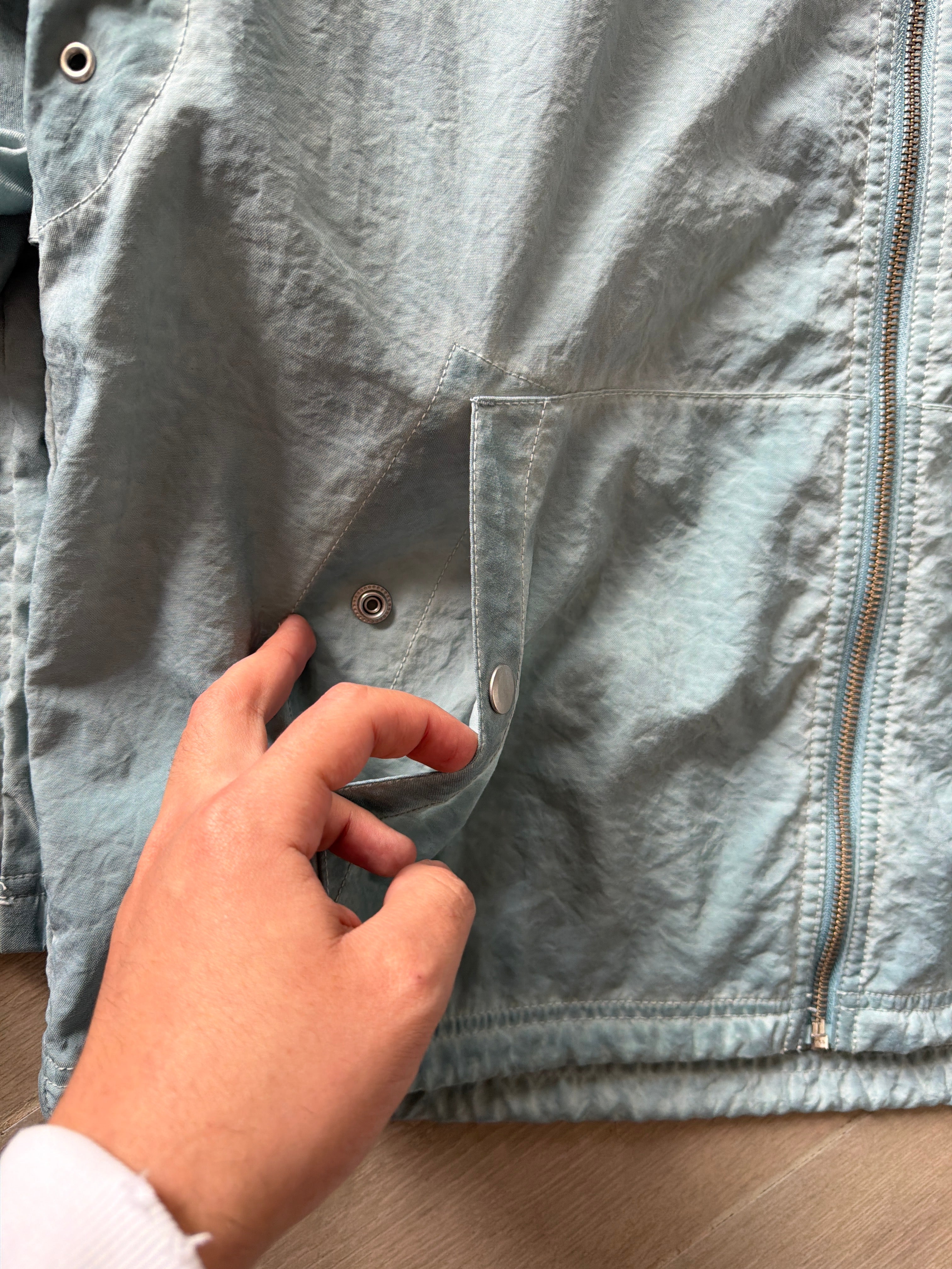 Stüssy Beach Garment Dyed Shell Jacket Blue