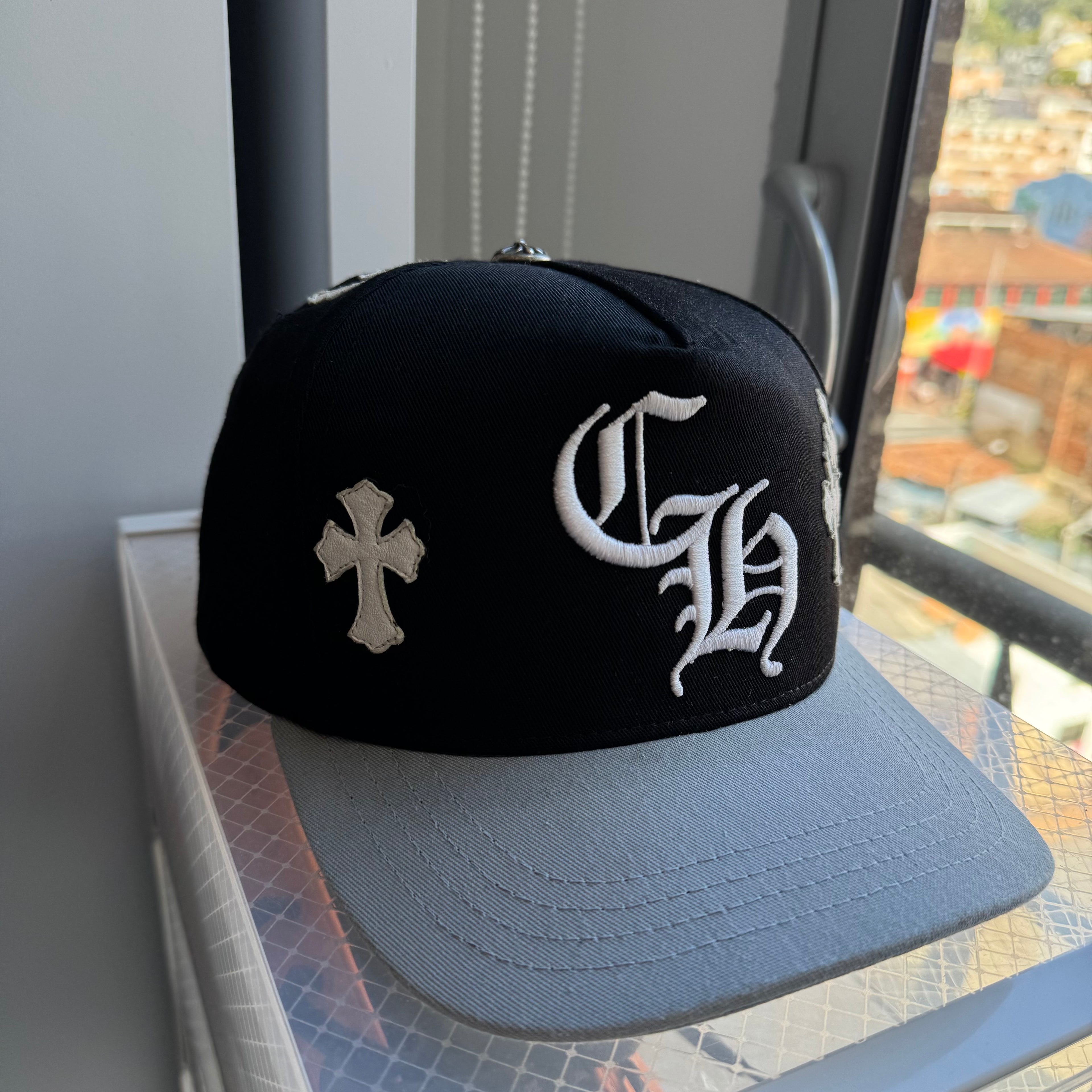 Chrome Hearts Cross Patch Hat Black/Grey