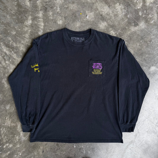 2018 Travis Scott Astroworld Live At The Forum “Two Nights Only” Black Longsleeve