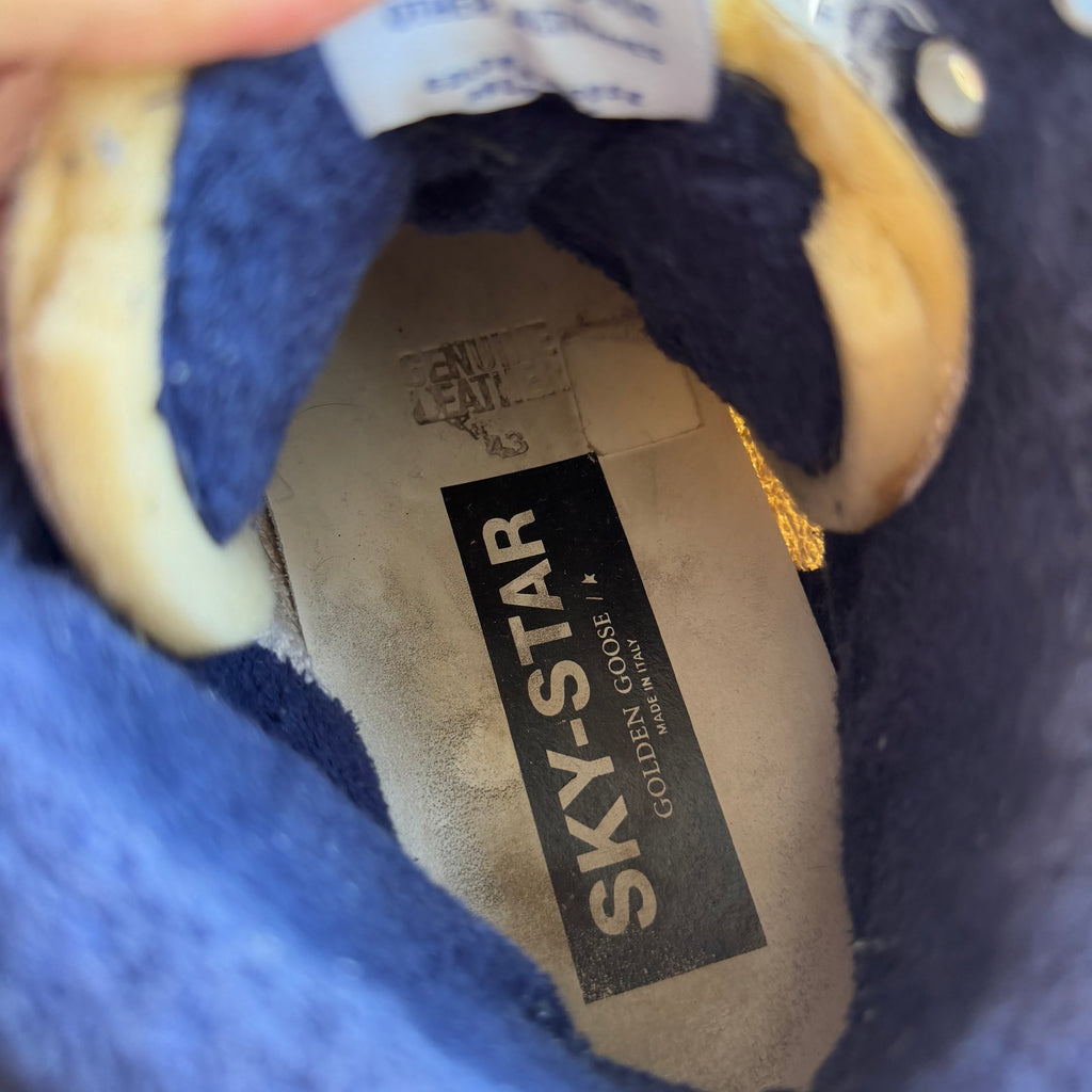 Golden Goose Sky-Star Sneakers White/Dark Blue