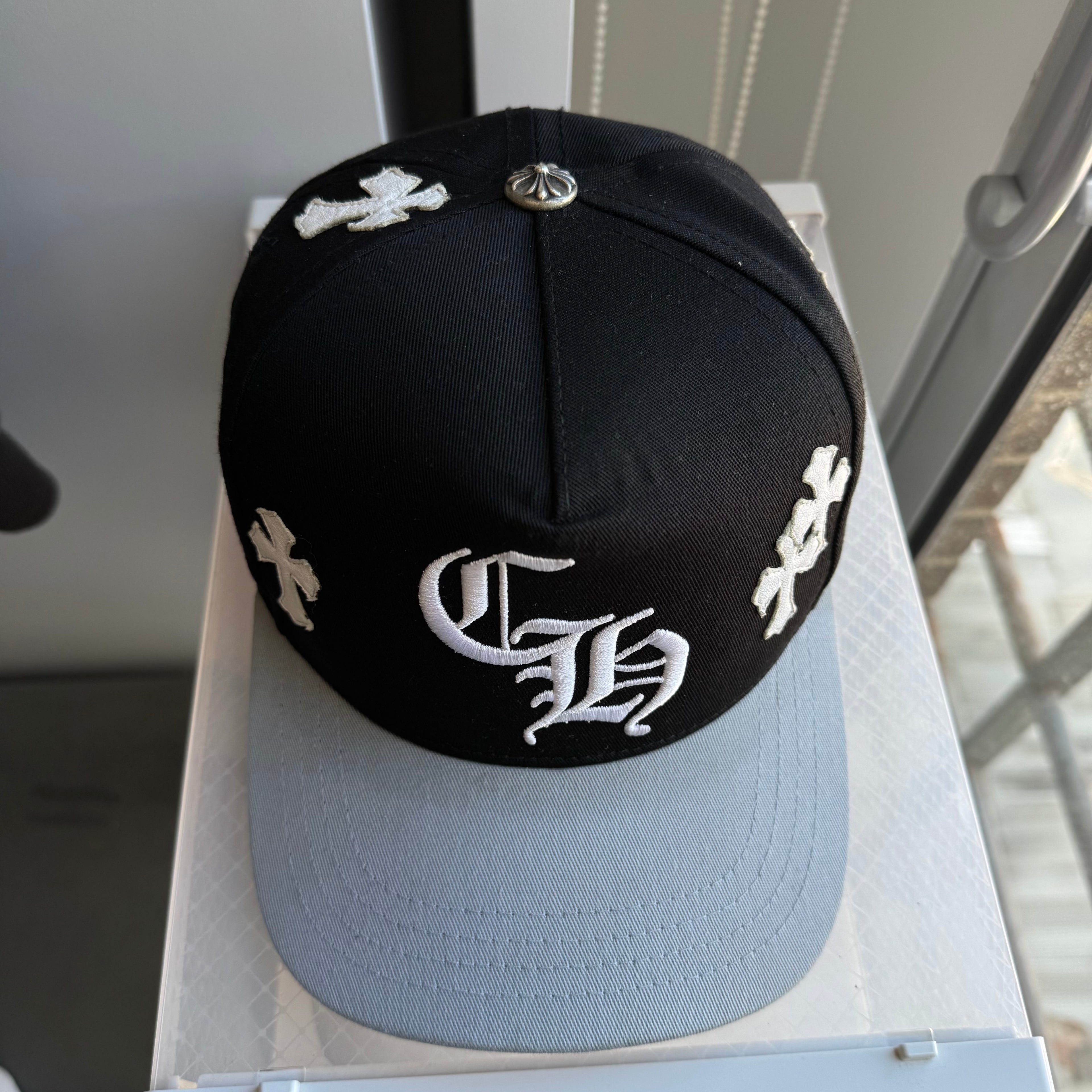 Chrome Hearts Cross Patch Hat Black/Grey