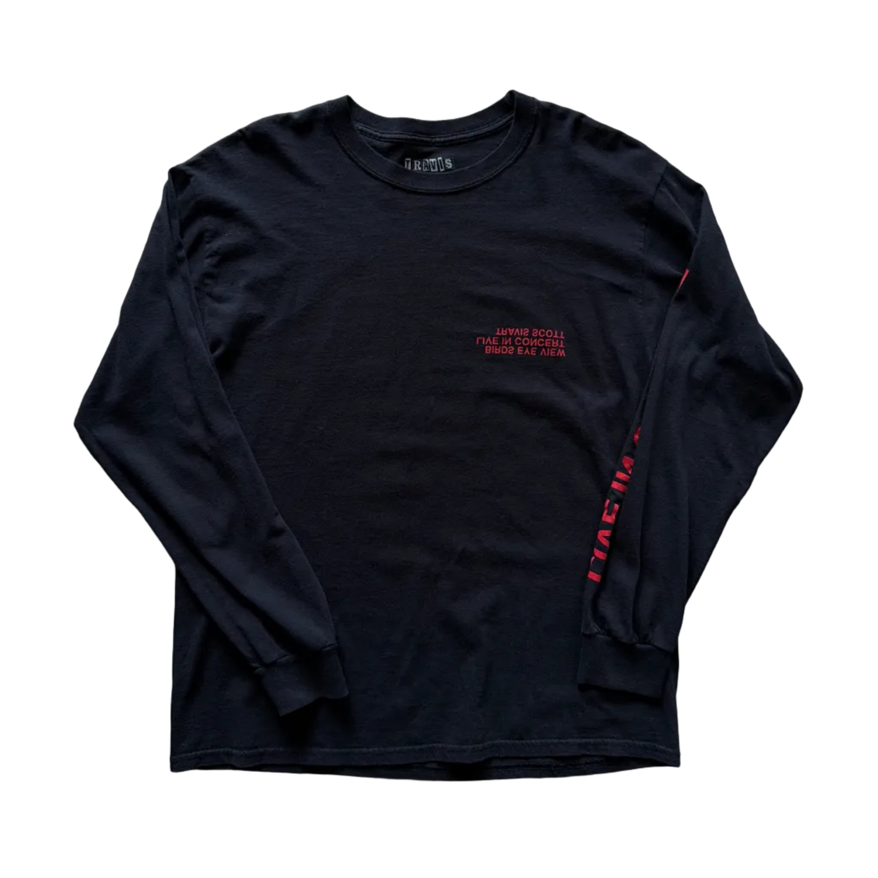 2017 Travis Scott Birds Eye View Merch Longsleeve Blacn