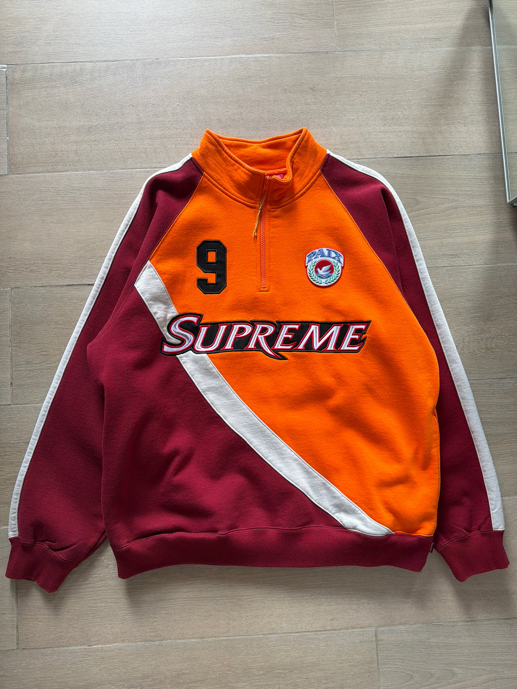 Supreme Equipé Half Zip Sweatshirt Dark Orange (L)