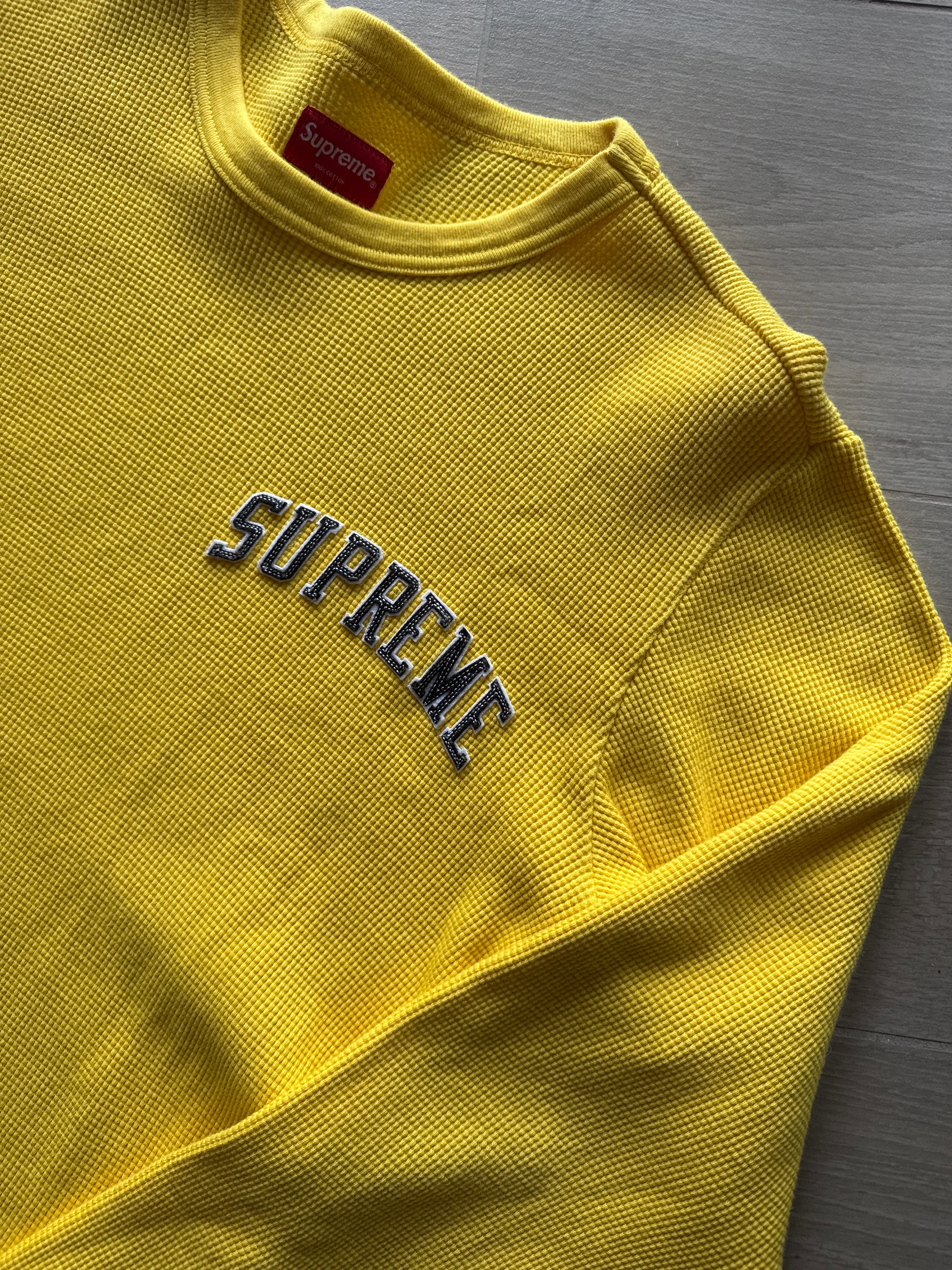 FW17 Supreme Arc Logo Ls Thermal Yellow