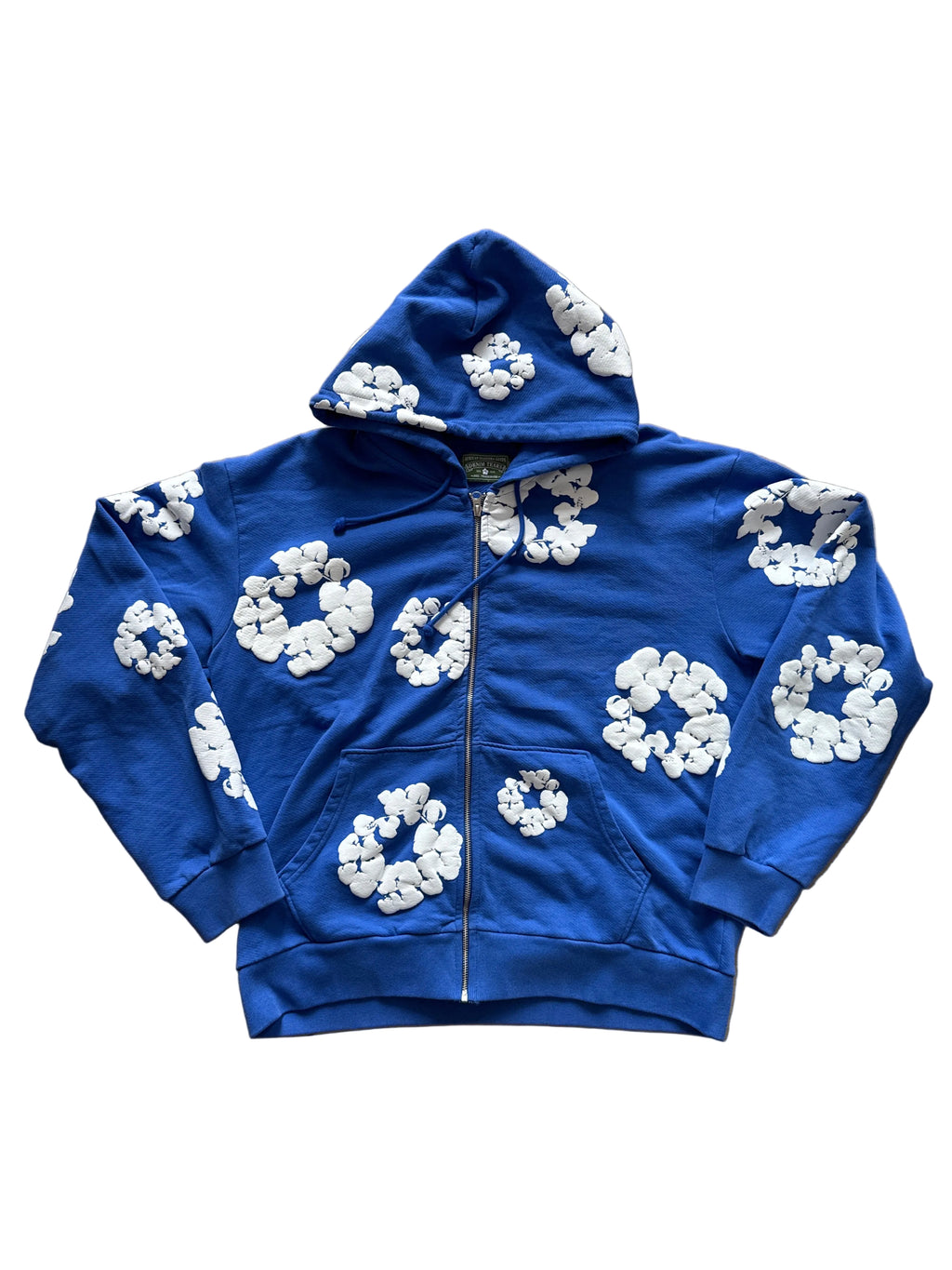 Denim Tears Cotton Wreath Zip Hoodie Blue