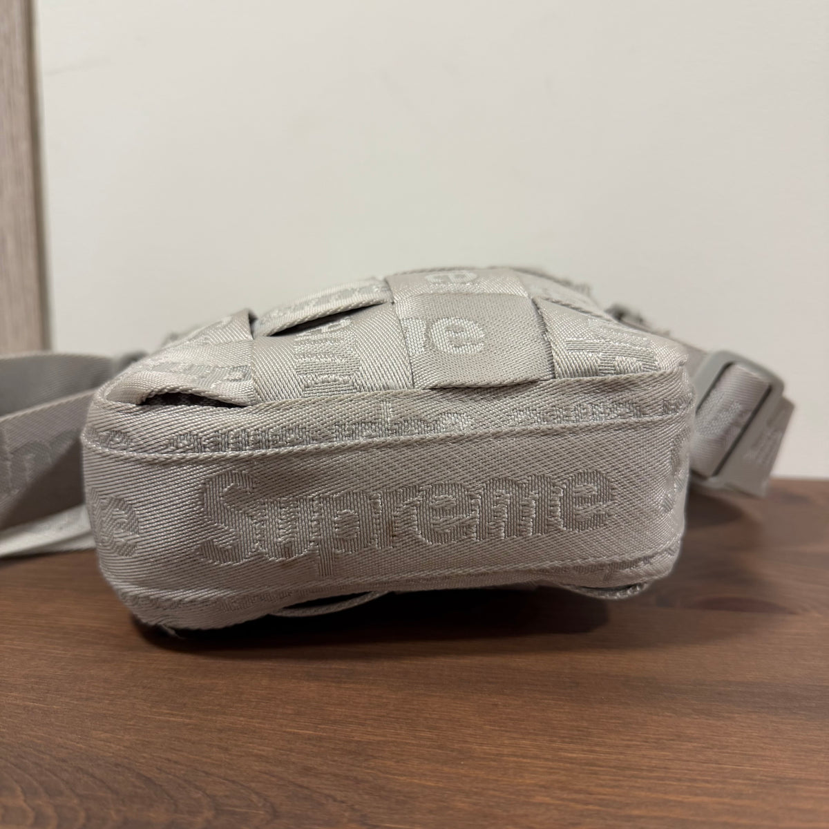 Supreme Woven Shoulder Bag Grey