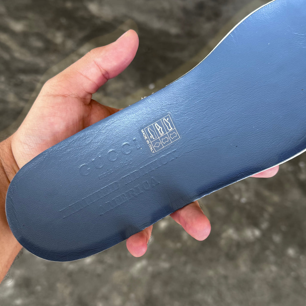 Gucci Limited Edition America Blue Suede Sneakers