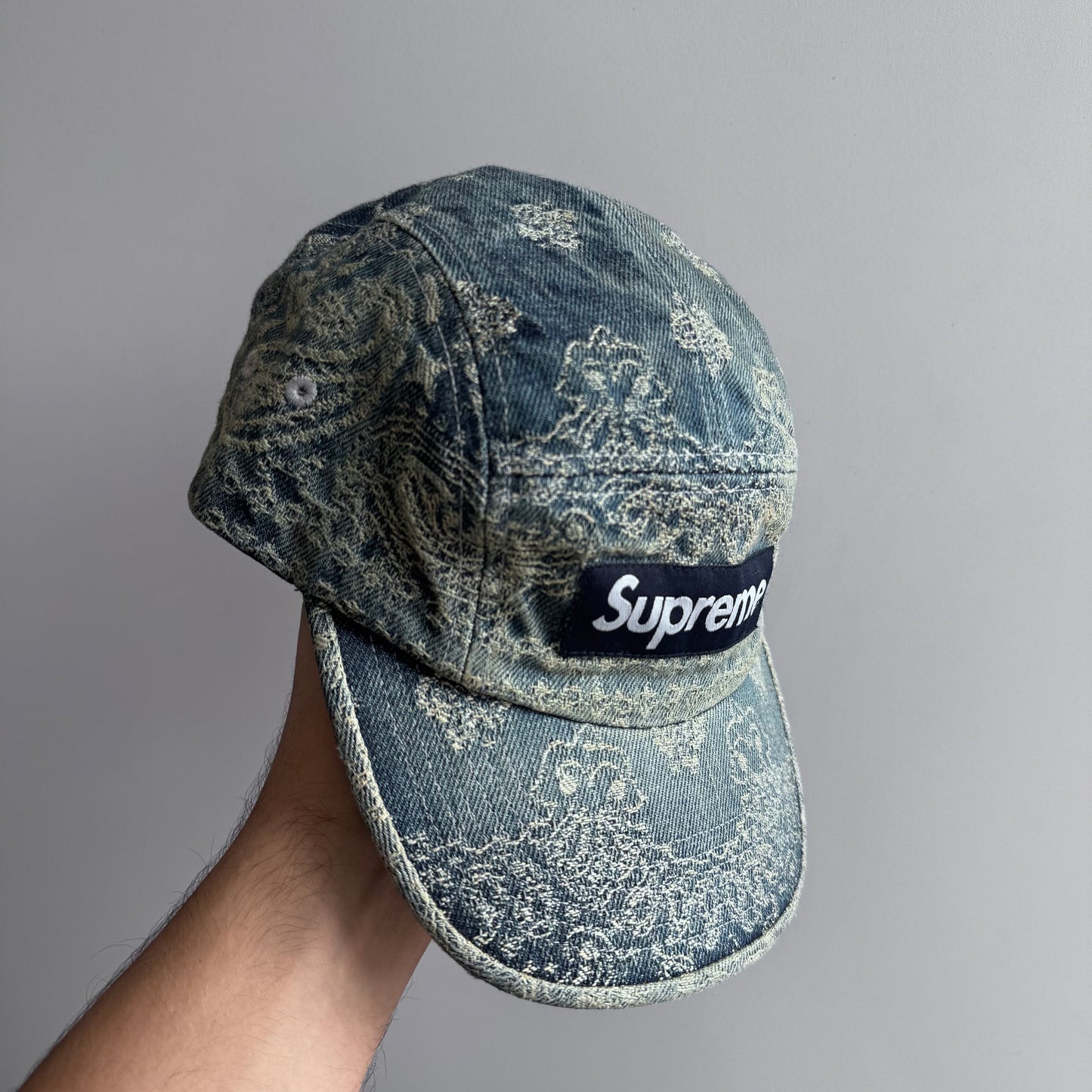 Supreme Bandana Jacquard Denim Camp Cap SS25