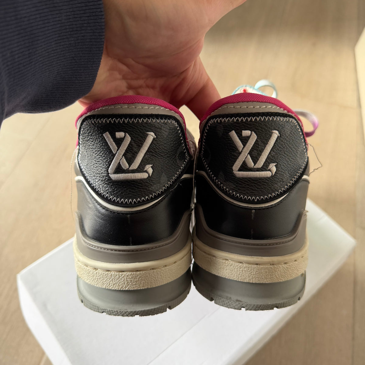 SS21 Louis Vuitton Upcycled Trainers Pink Multi *Virgil Abloh* (8.5LV)