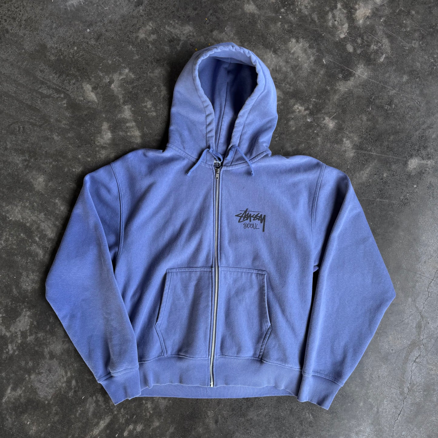Stüssy Seoul Exclusive Store Stock Zip Up Hoodie