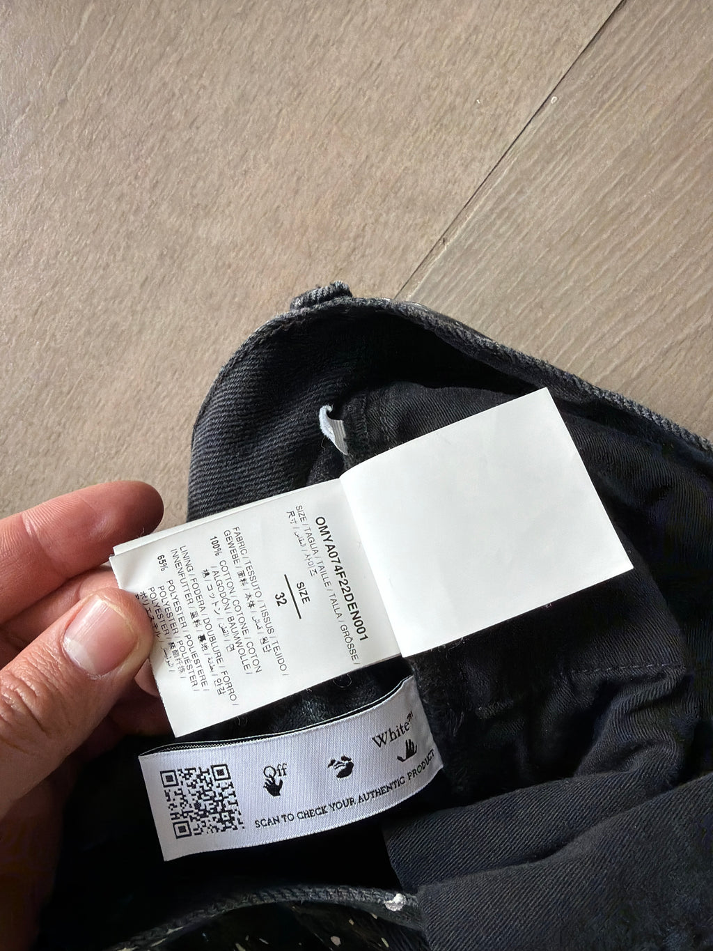 Off-White Black Diag Outline Paint Splatter Jeans “Black”