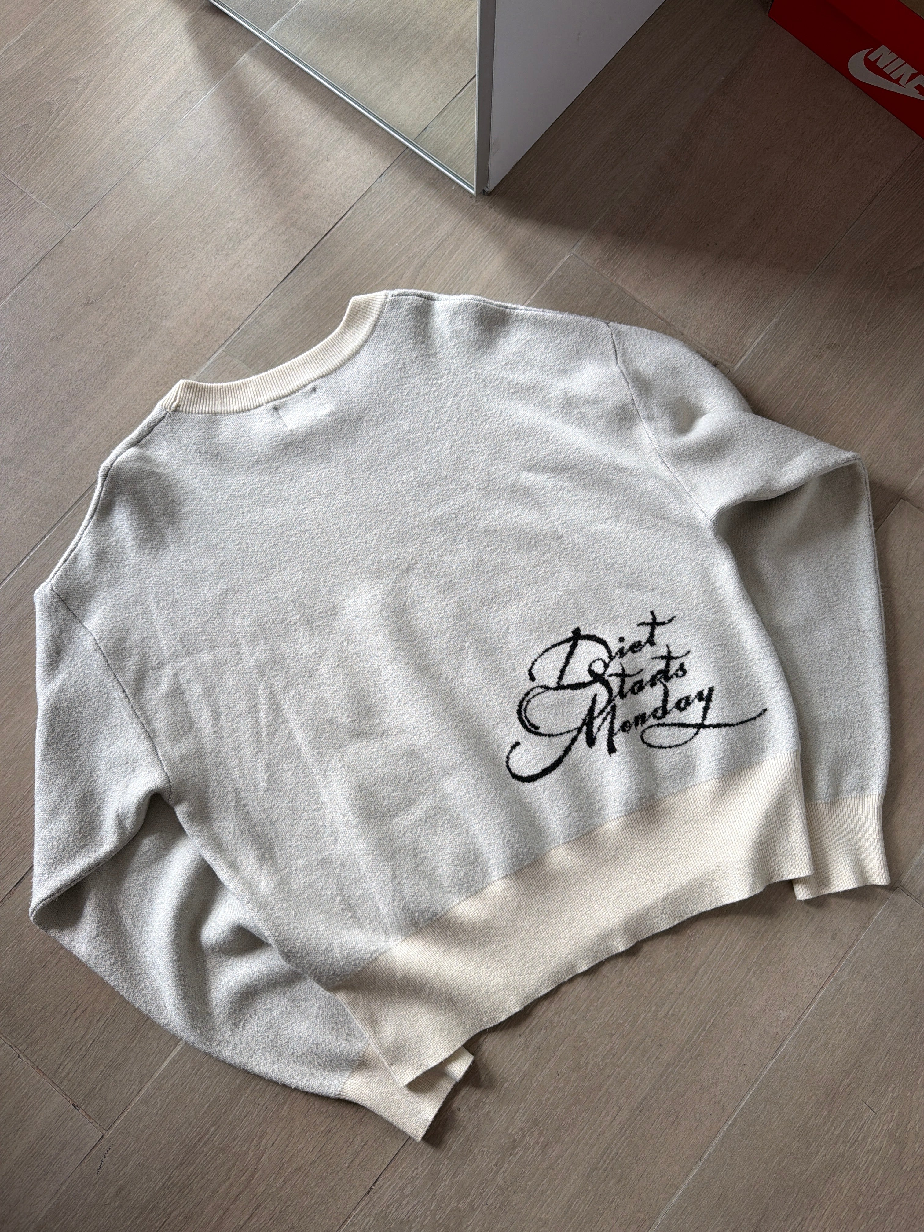 Diet Starts Monday Promise Sweater Antique White