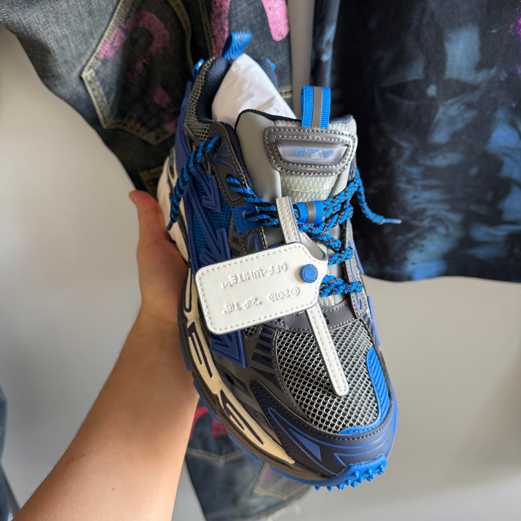 Off-White Be Right Back Gunmetal Navy Blue Sneakers (43EU)