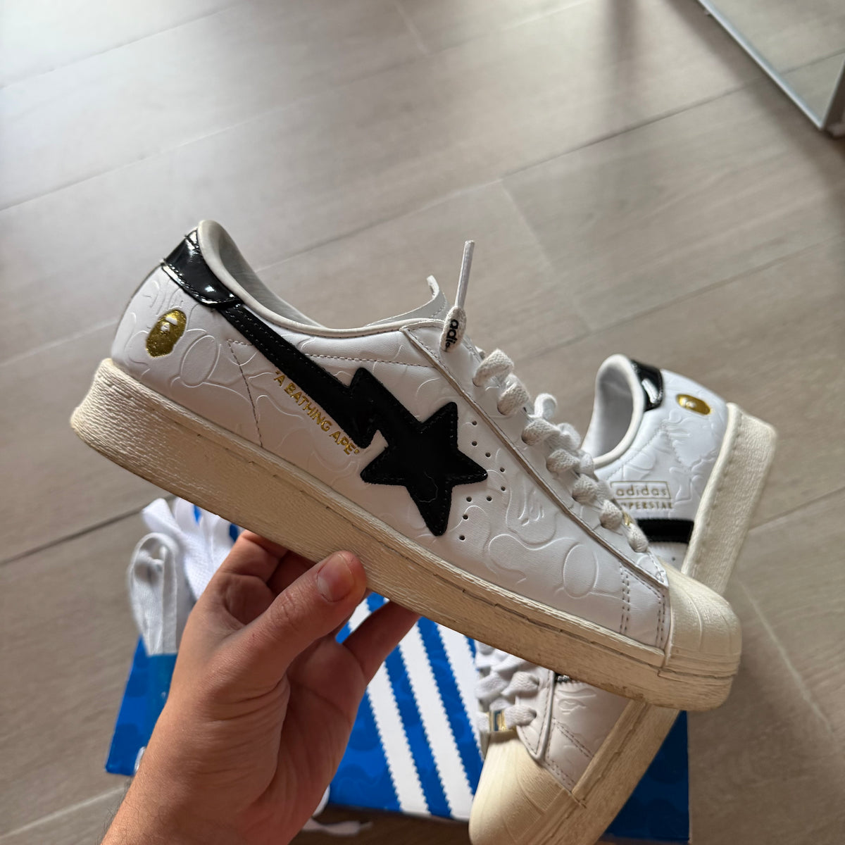 Adidas x Bape Superstar Vintage White/Black (8US)