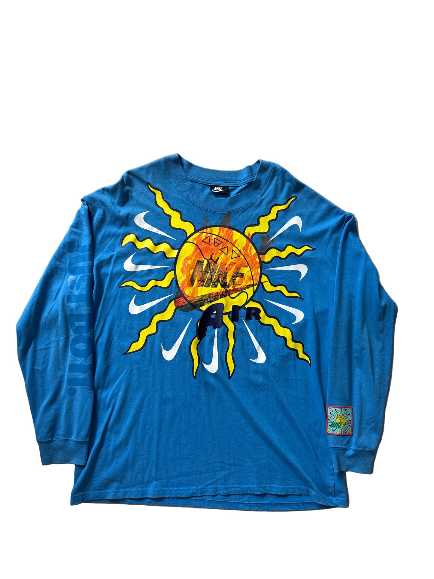 Nike Just Do It Sunshine Flames Longsleeve Blue