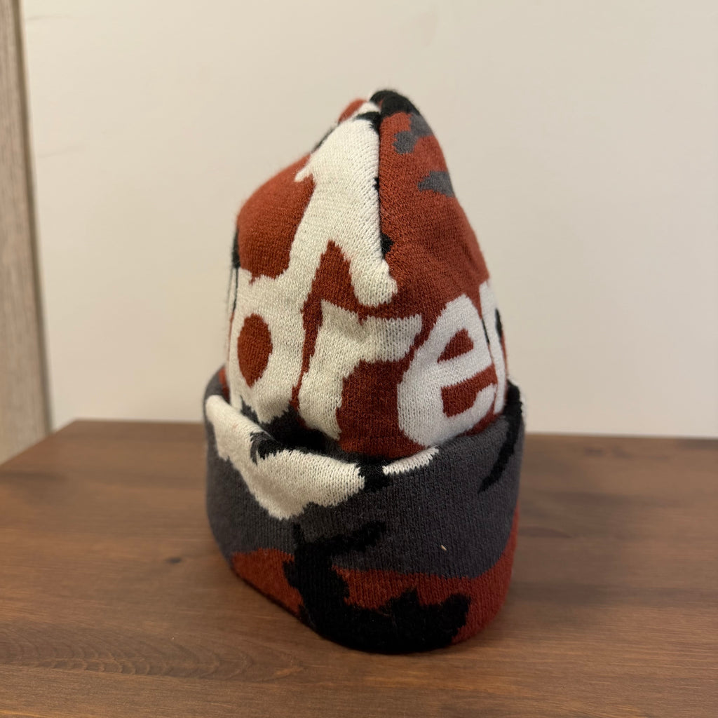 Supreme Big Logo Red Camo Beanie
