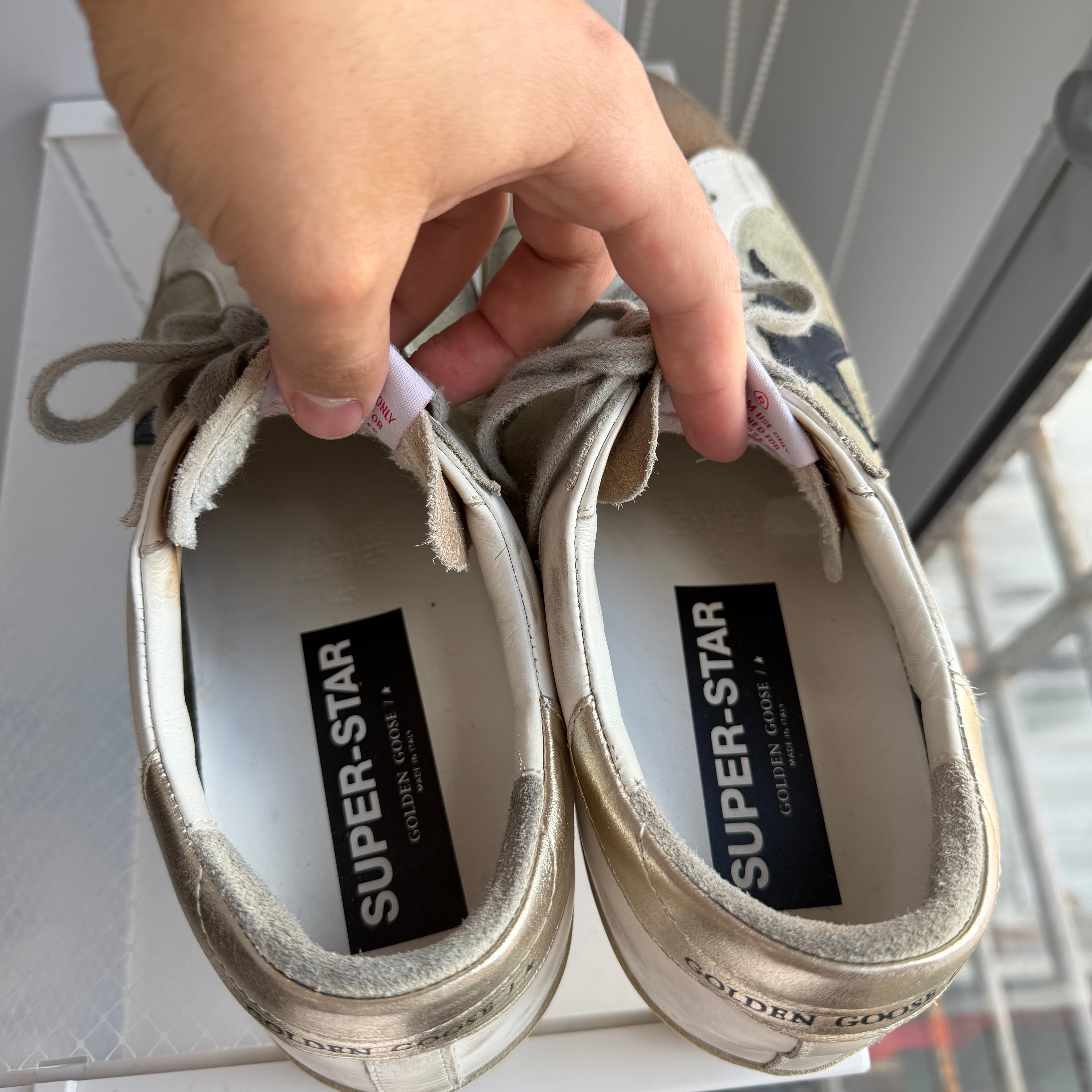 Golden Goose Super-Star White/Green/Platinum