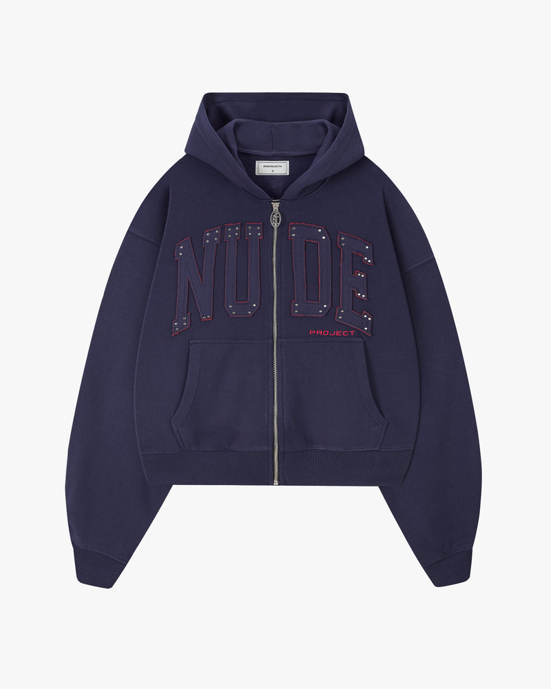 Nude Project Kyoto Zip-Up Hoodie Navy